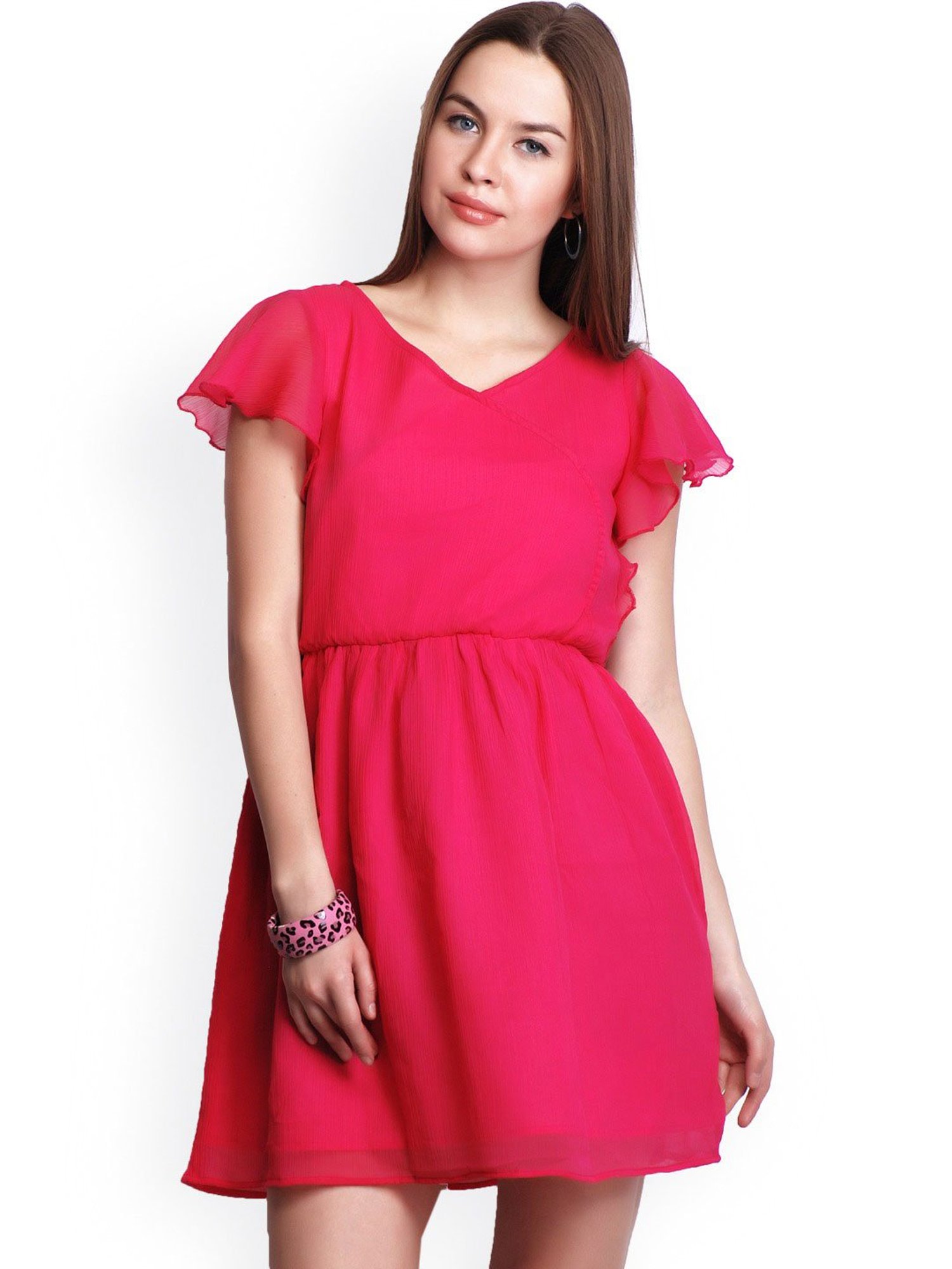 Belle Fille Pink Regular Fit Dress
