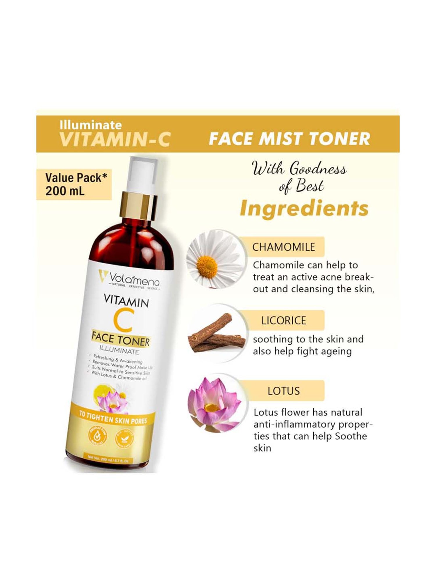 Volamena Vitamin C Face Toner - 200 ml