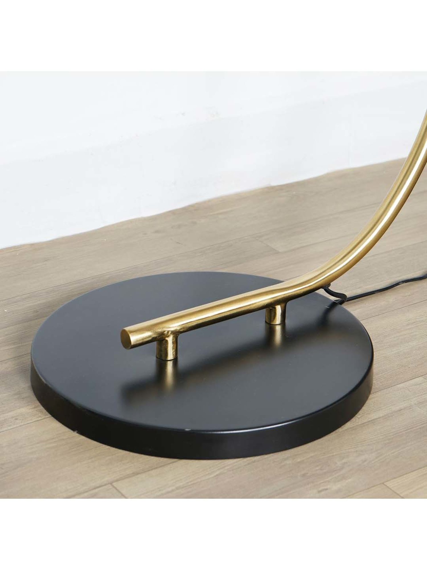 Kapoor E Illuminations Jigger Brass & Black Metal Multiutility Shelf Floor Lamp