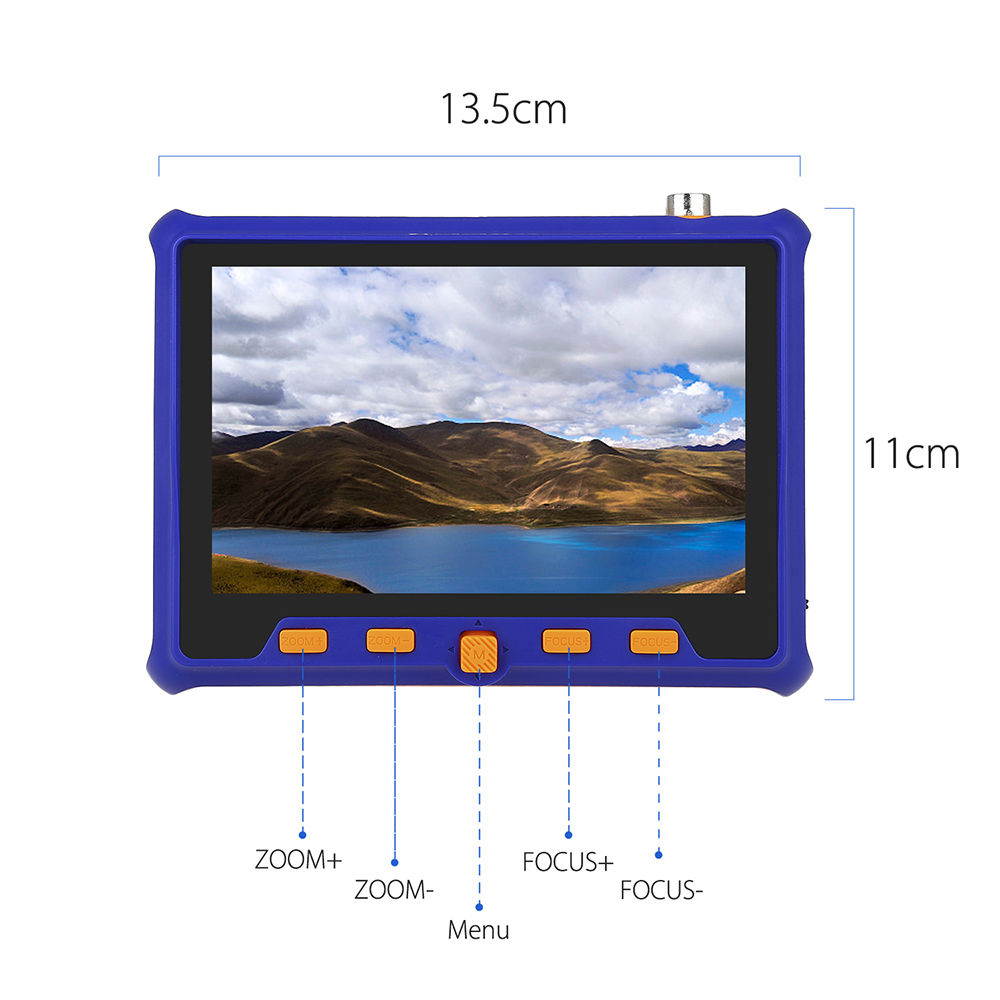 Portable 5" 1080P HD Tester Monitor TVI CVI AHD VGA CVBS CCTV Camera PTZ Tester