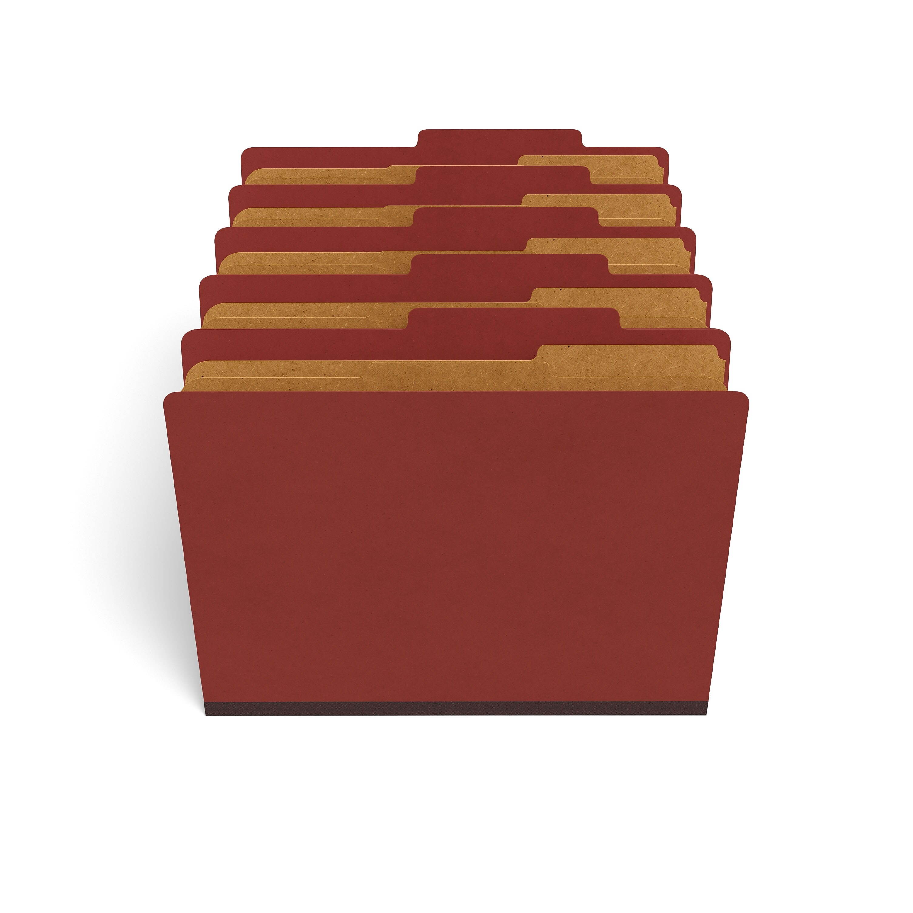 MyOfficeInnovations Psbd Classification Folders 2/5-Cut Top Tab Ltr 2 Div Brick