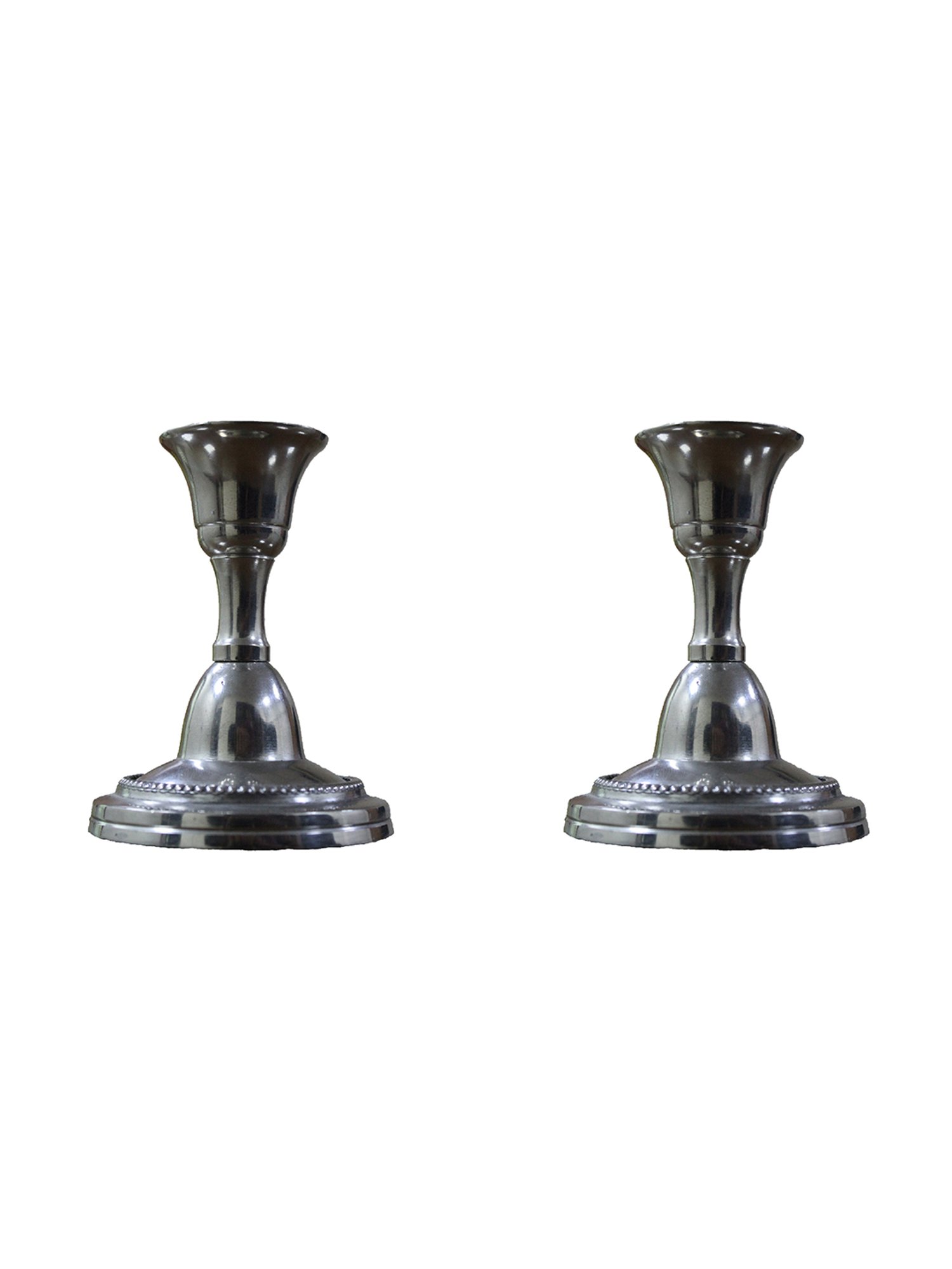 Hosley Metal and Taper Candle Stand Holder Set of - 2