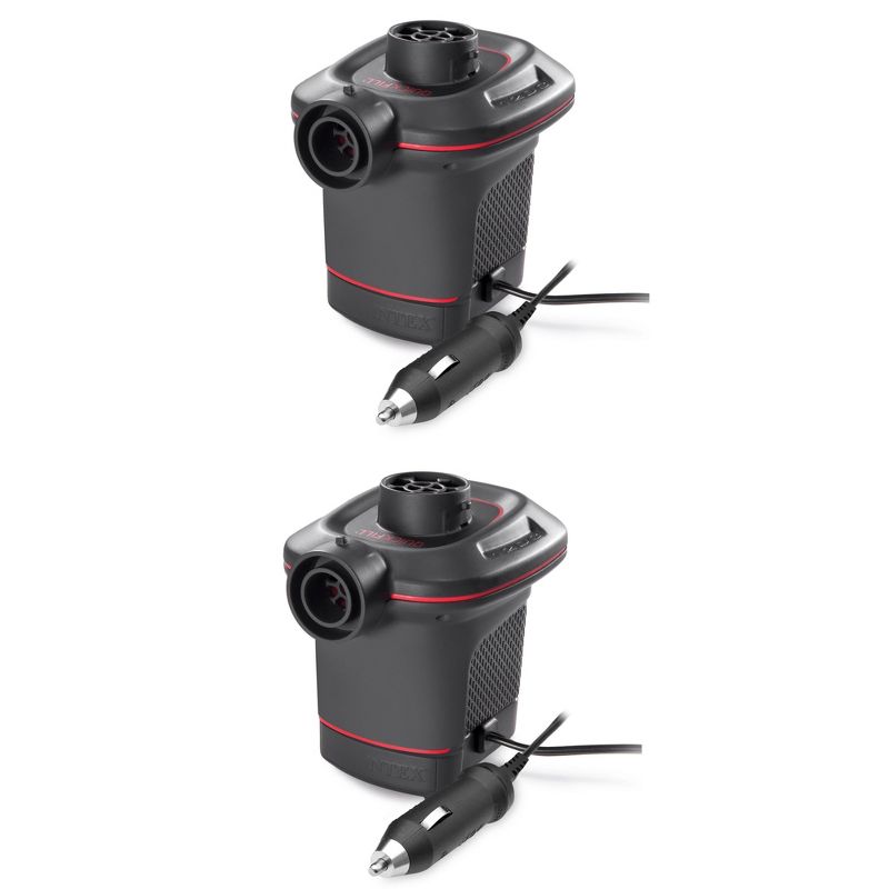 SereneLife Portable Digital Electric Air Pump Inflator Compressor with Detachable Hose for Watersports, Pool Inflatables, and SUP Paddleboards, Silver