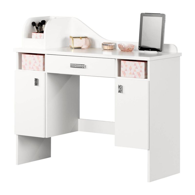 Tiara Makeup Desk Pure White - South Shore