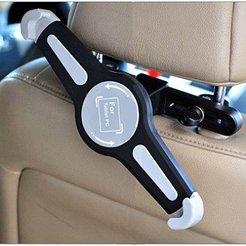 Universal Car Seat Back Headrest Expandable Cradle Tablet Holder for B&N Nook, Color, NOOK HD, HD+ - Nabi, 2, Jr, DreamTab HD8 - iPad, Galaxy Tab, Nokia Sony ASUS Lenovo Dell and All Tablets