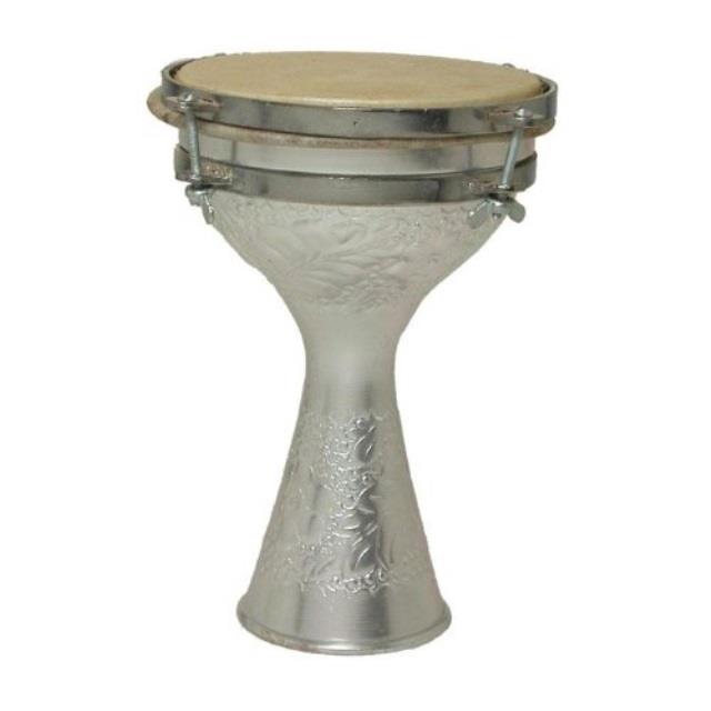 mideast tunable aluminum finger doumbek 5"x8"