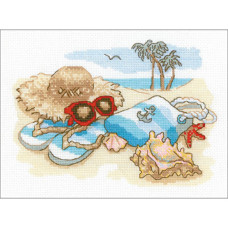 RIOLIS Counted Cross Stitch Kit 9.5"X7"-Holiday By The Sea (14 Count)