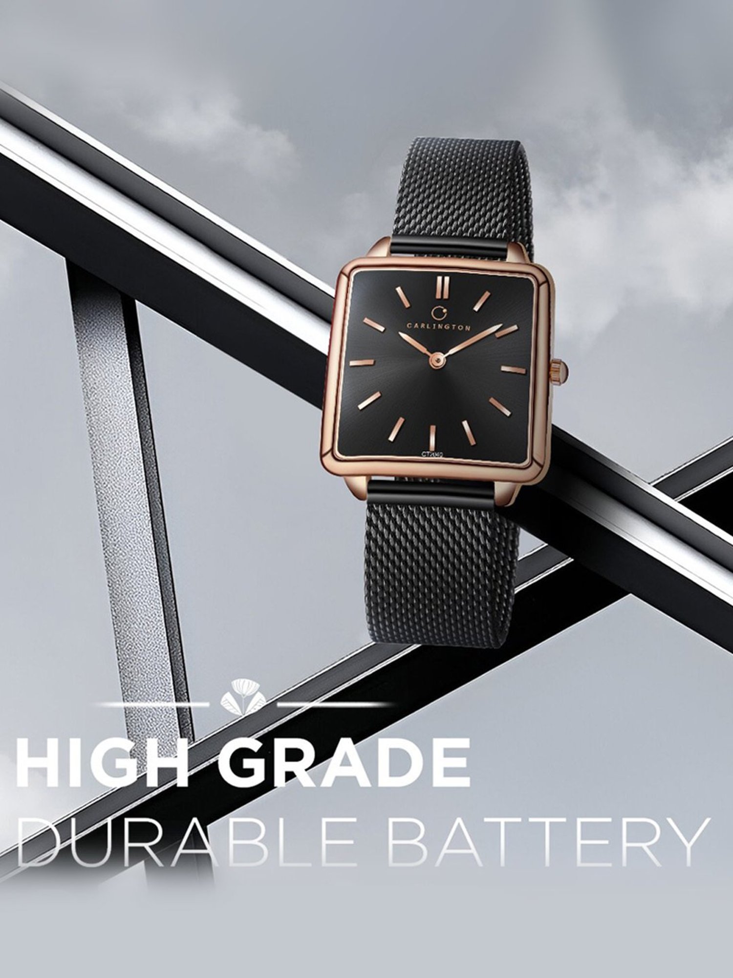 Carlington Iconic 2040 Black Analog Watch for Women