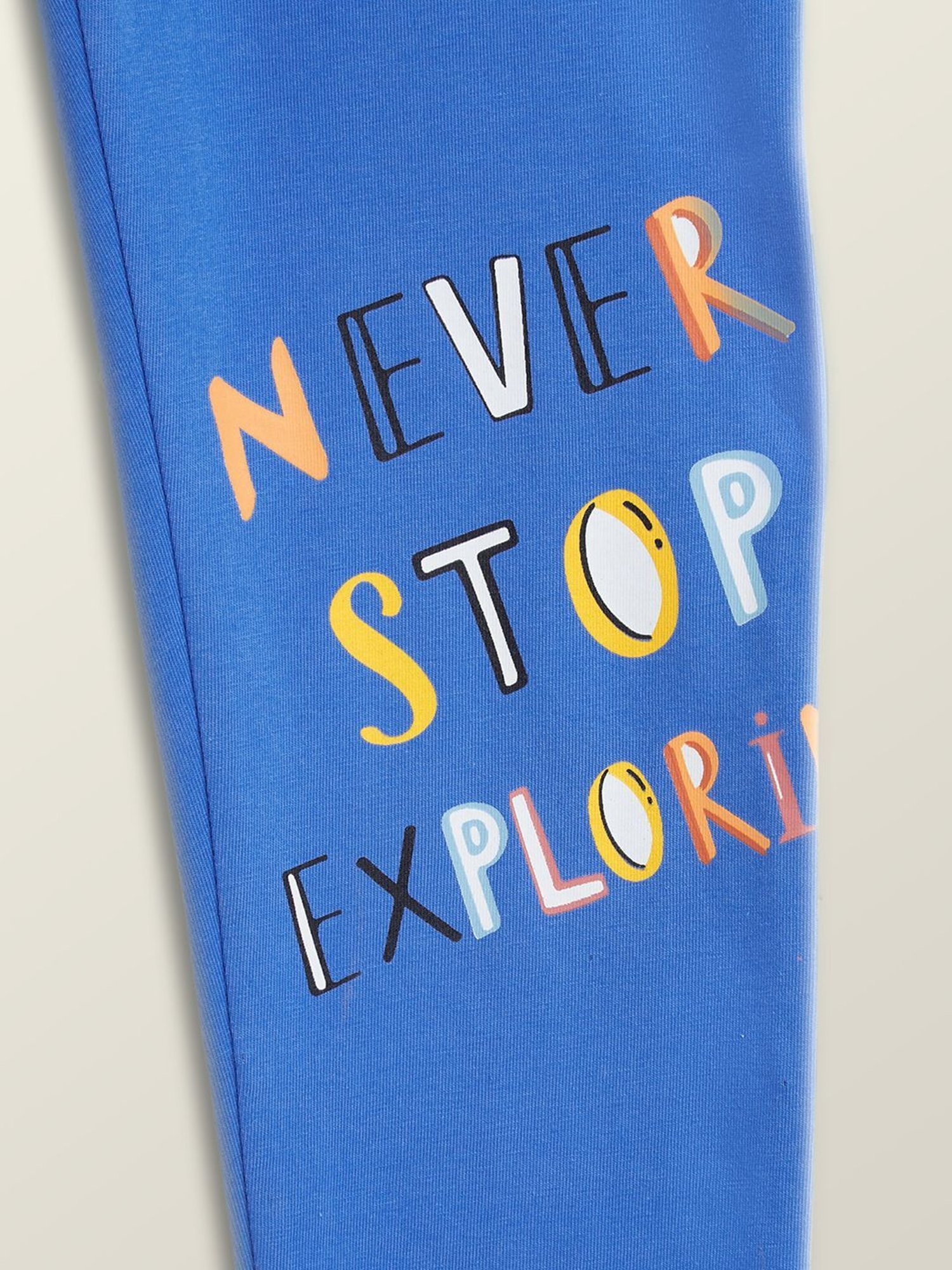 XY Life Kids Blue & Red Cotton Printed Leggings (Pack of 2)