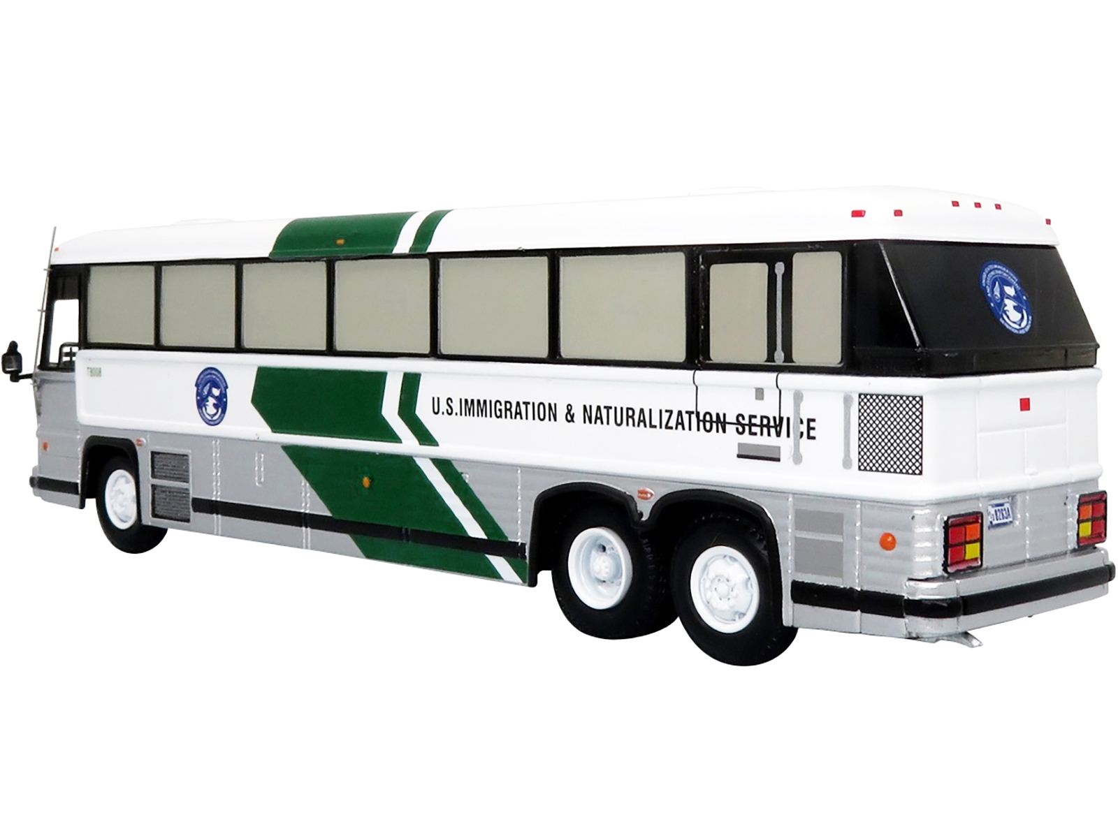 MCI Classic City Bus Plain White "Vintage Bus & Motorcoach Collection" 1/87 Diecast Model by Iconic Replicas
