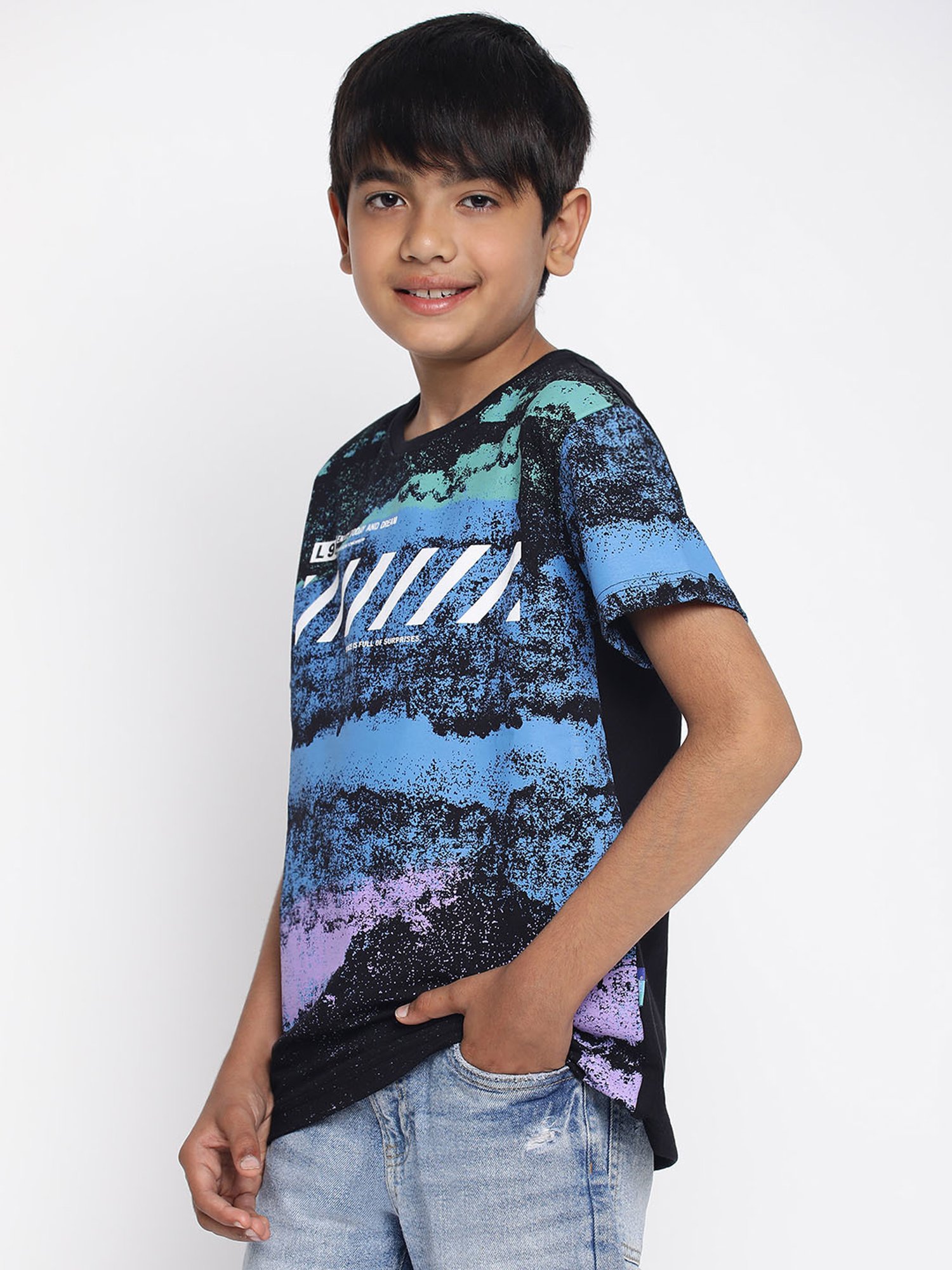 Lil Tomatoes Kids Multicolor Printed T-Shirt