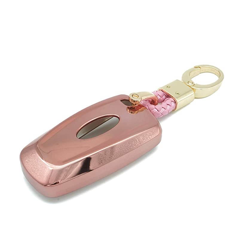 TM 3 4 5 Buttons TPU Smart keyless Entry Remote Key Fob case Cover Keychain for 2017 2018 2019 2020 Ford Mustang Explorer Edge Fusion Mondeo F150 F250 F350 F450 F550 Pink