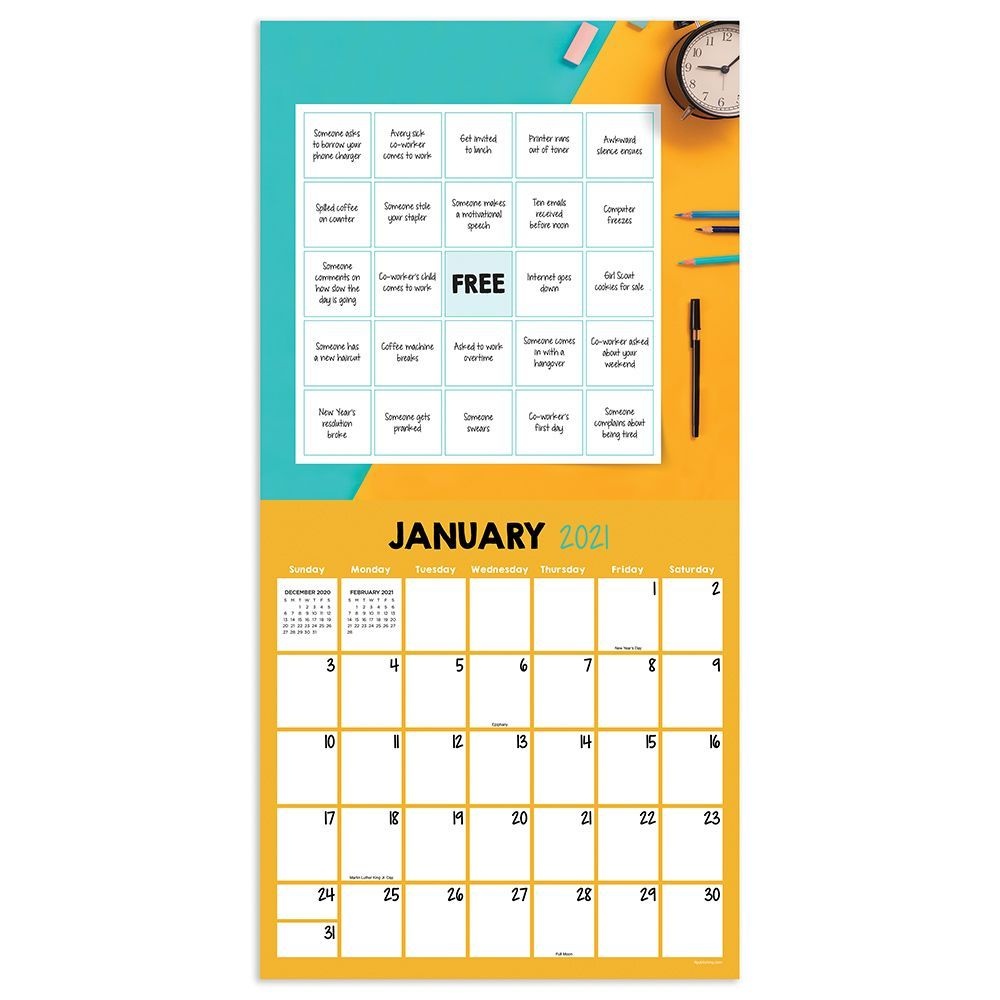 TF Publishing,  Office Bingo Wall Calendar 2021
