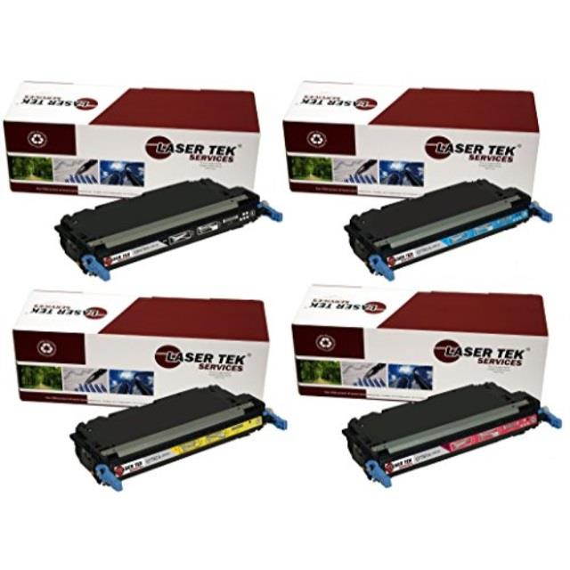 Laser Tek Services&reg; 4 Pack Replacement HP 3800 (501A / 503A) High Yield Toner Cartridges (Q6470A, Q7581A, Q7582A, Q7583A)