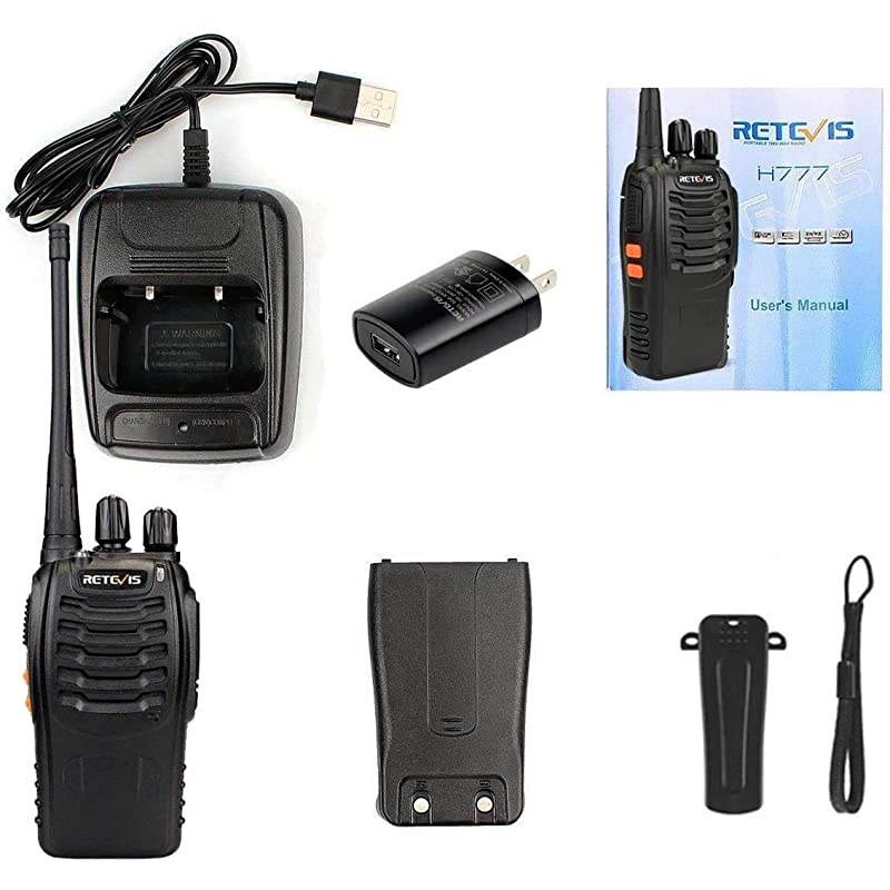 H777 Walkie Talkie Long Range Rechargeable Two Way Radios USB Charging Built-in Flashlight FRS 2 Way Radios (5 Pack)