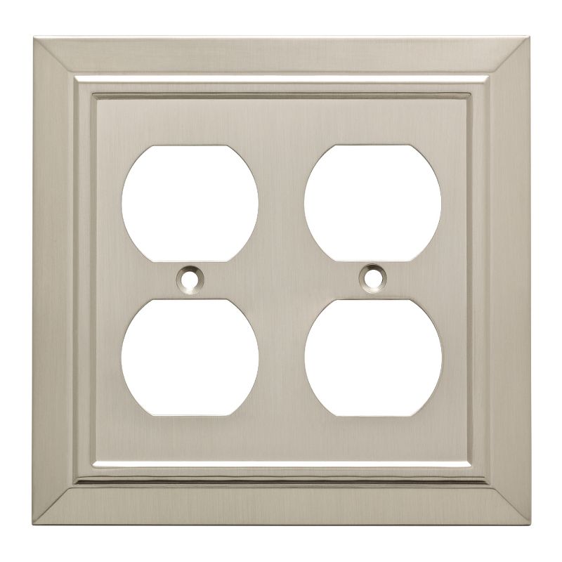 Franklin Brass Classic Architecture Double Duplex Wall Plate Nickel