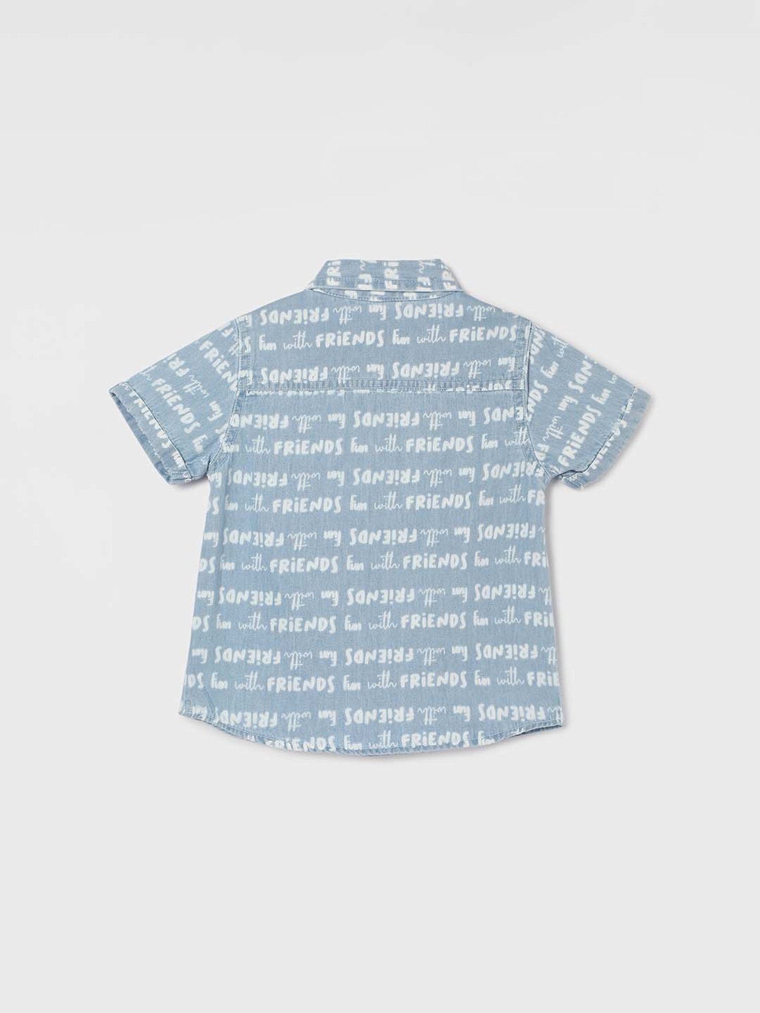 Pantaloons Baby White Cotton Printed Shirt