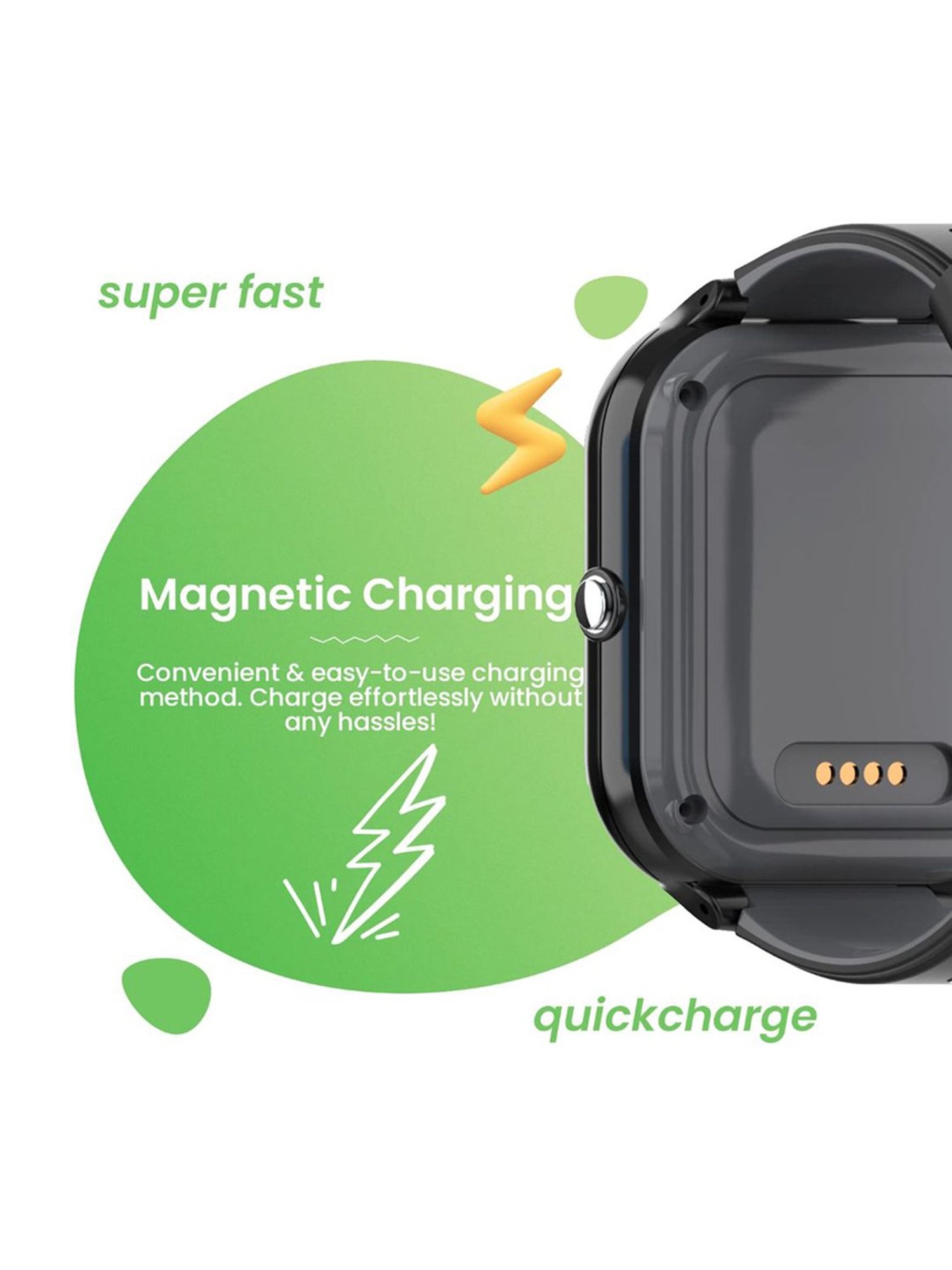 Turet Smartwatch for Kids with Camera, Phone Book, SMS, 2-Way Video Calling, 4G Sim, No GPS (Black)