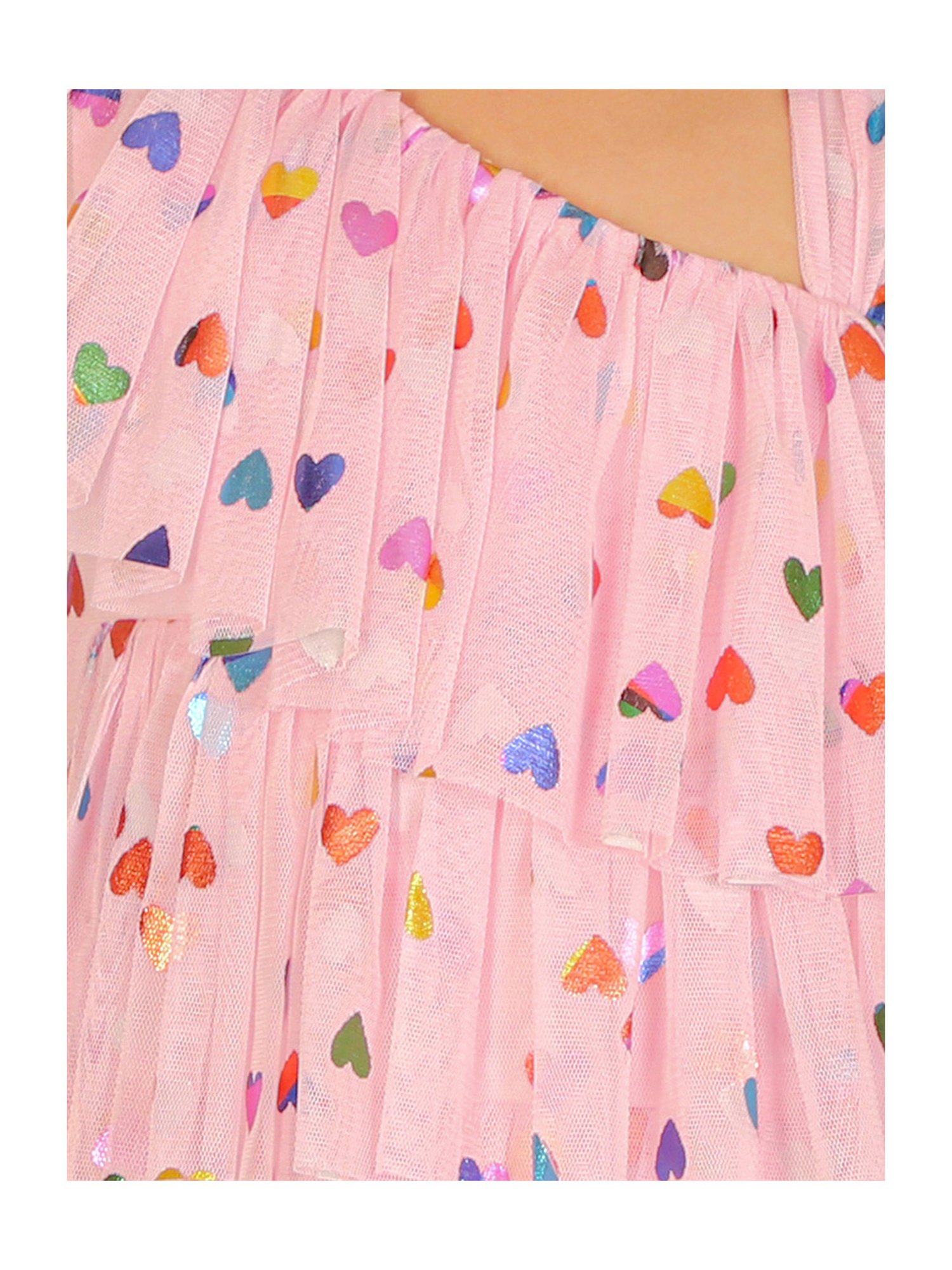 Lil Drama Kids Light Pink Printed Dress