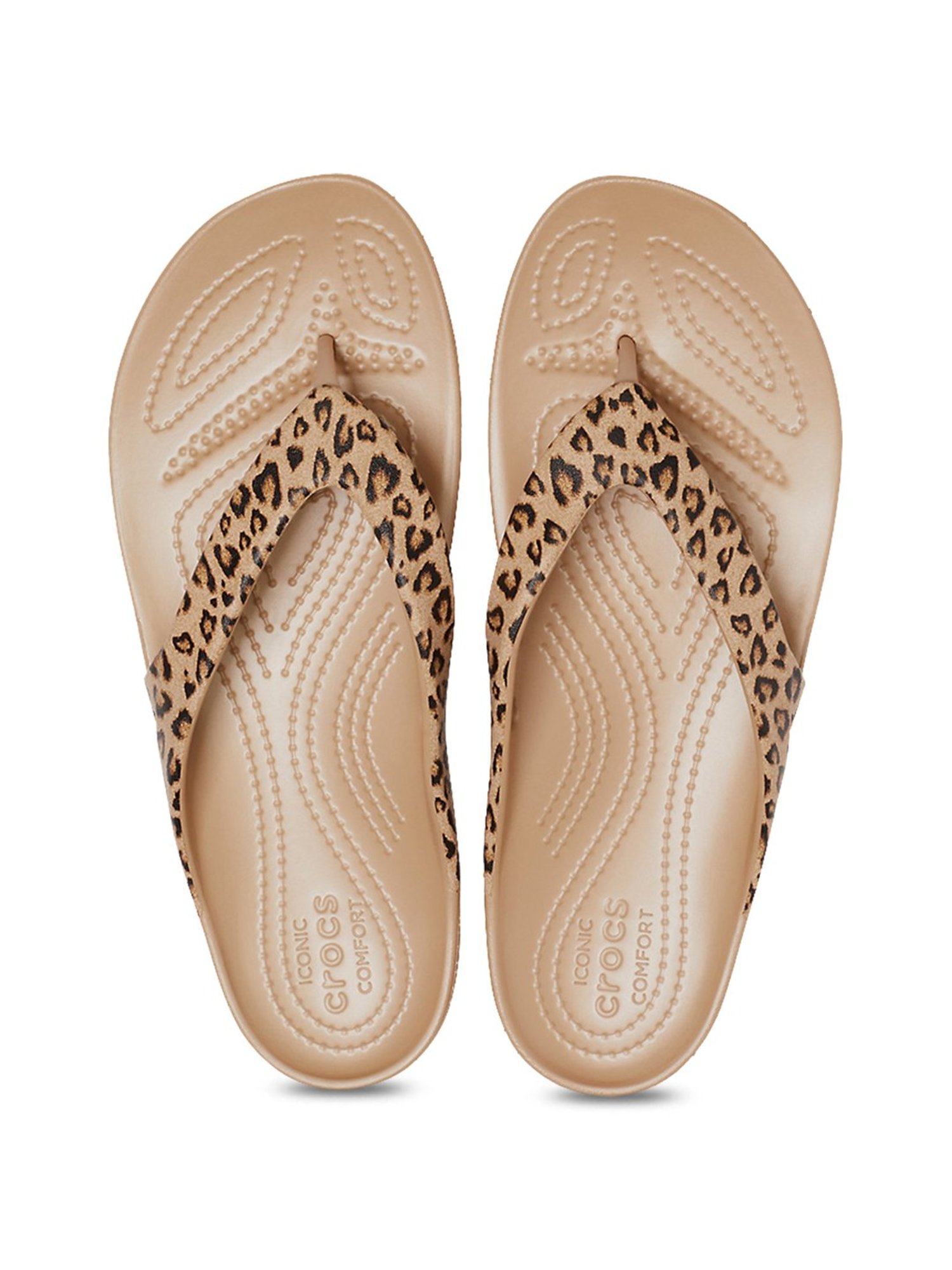 Crocs Kadee Beige Flip Flops