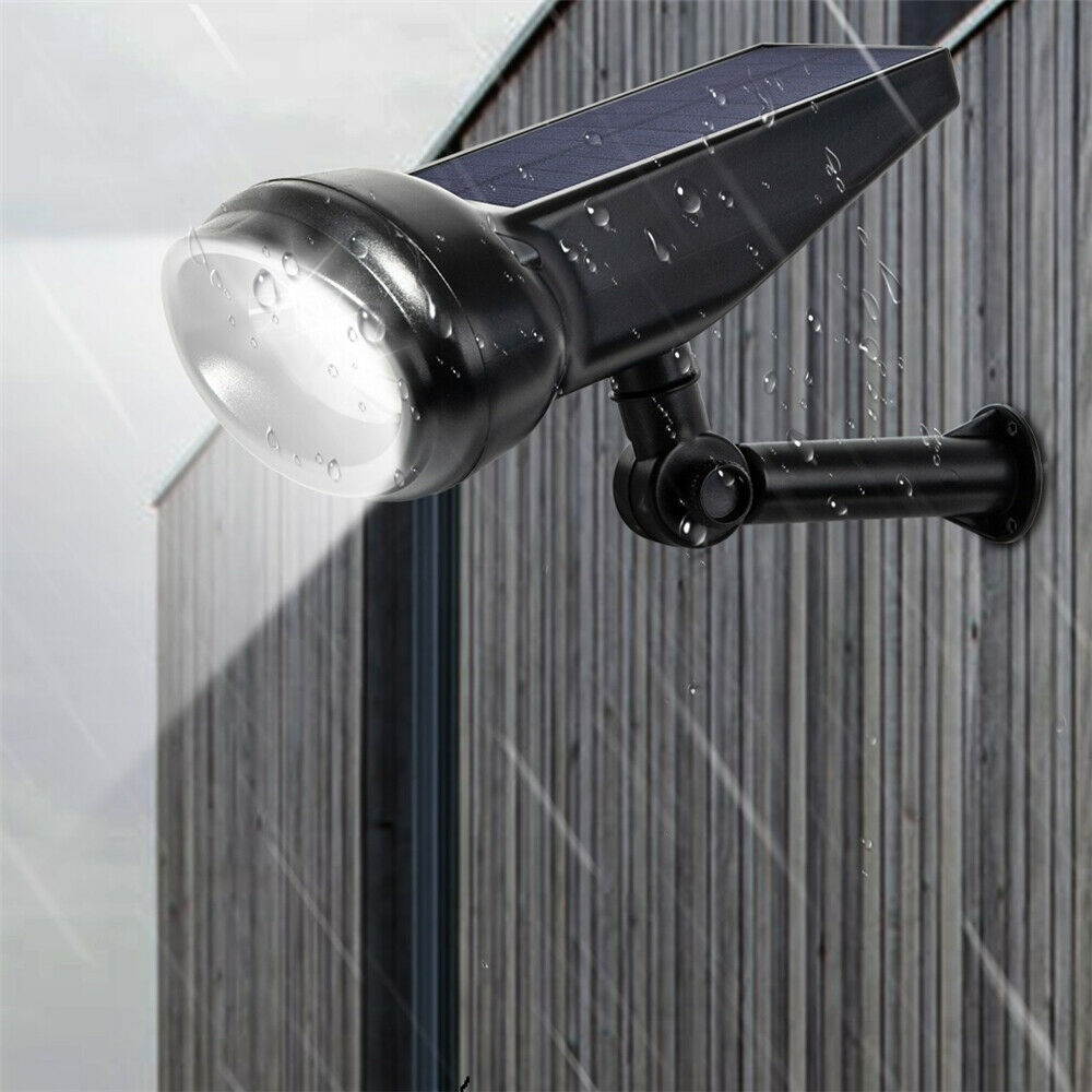 Solar Power 4 LED Spotlight Outdoor Garden Lamp Lawn Walkway Landscape Lights US