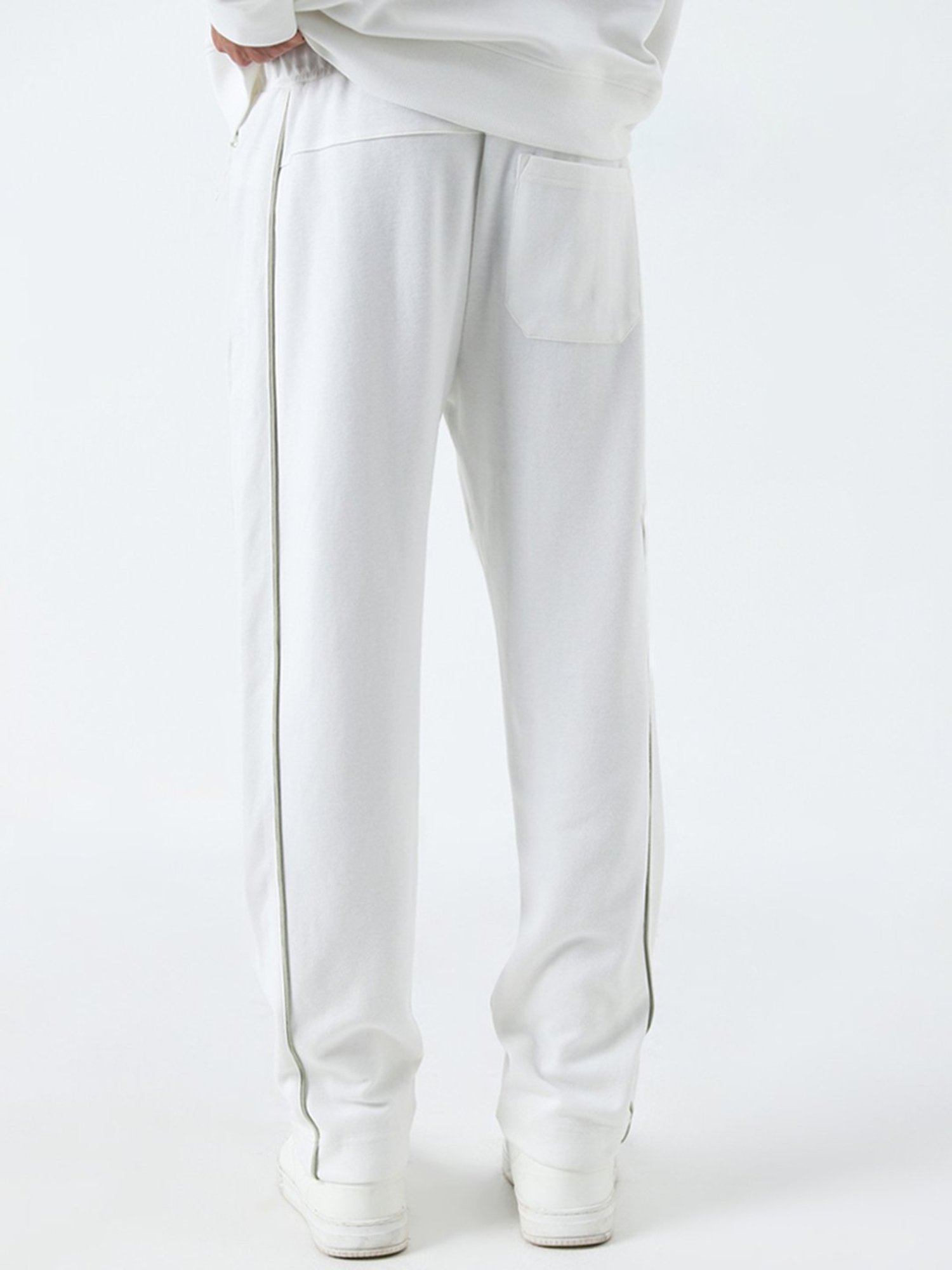 Studiofit by Westside White Relaxed-Fit Cotton Blend Track Pants
