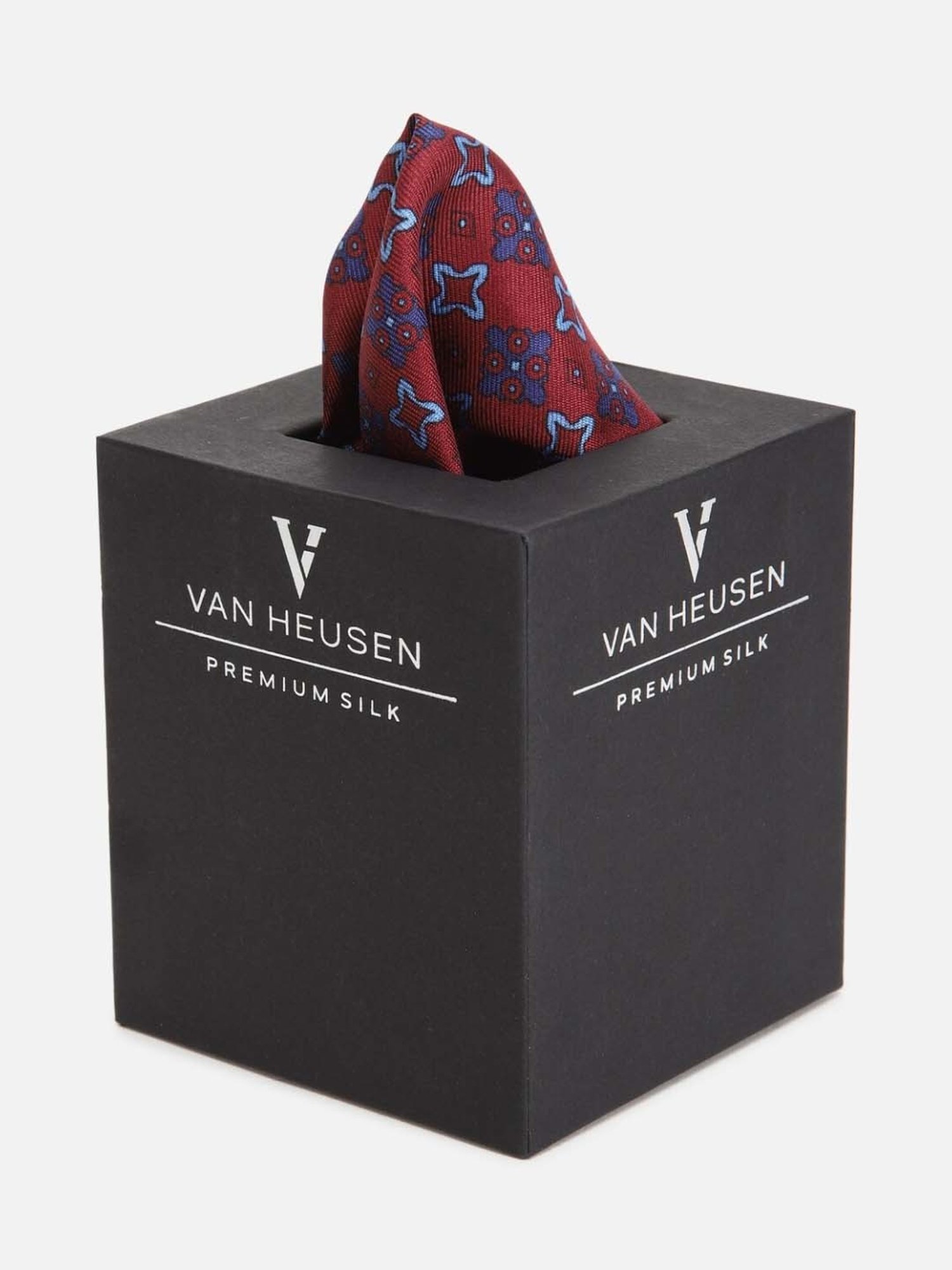 Van Heusen Maroon Printed Pocket Square