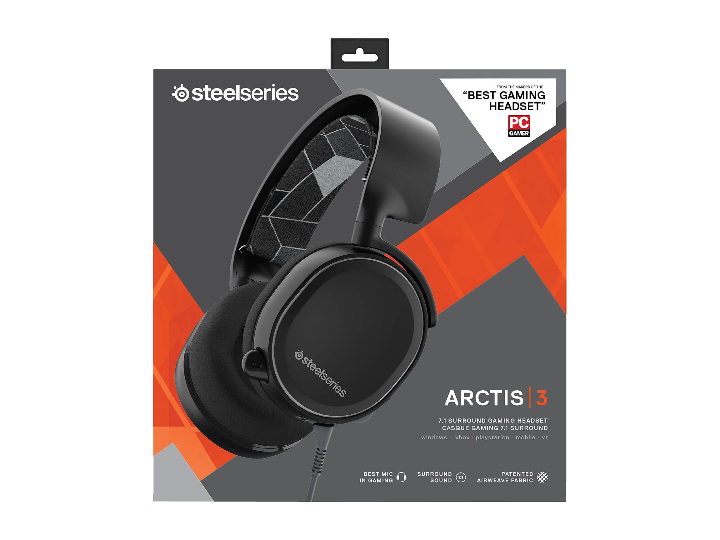 SteelSeries 61435 Arctis 3 Solar Red Gaming Headset