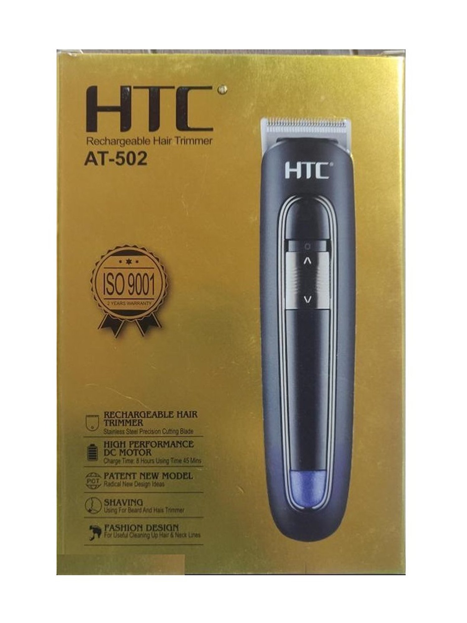 HTC AT-502 Trimmer with 45 min Runtime, 3 Length Settings (Black)