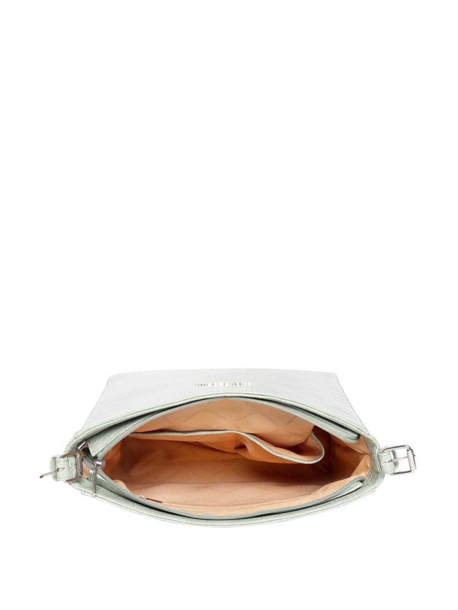 Lino Perros Green Textured Medium Shoulder Bag