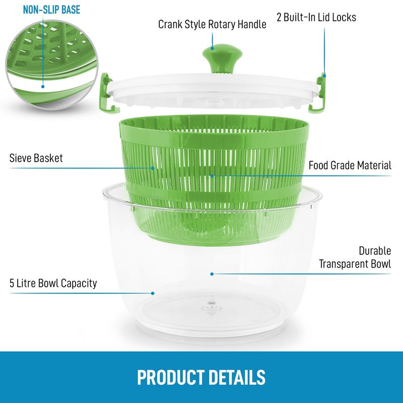 Prepworks Collapsible 3qt Salad Spinner