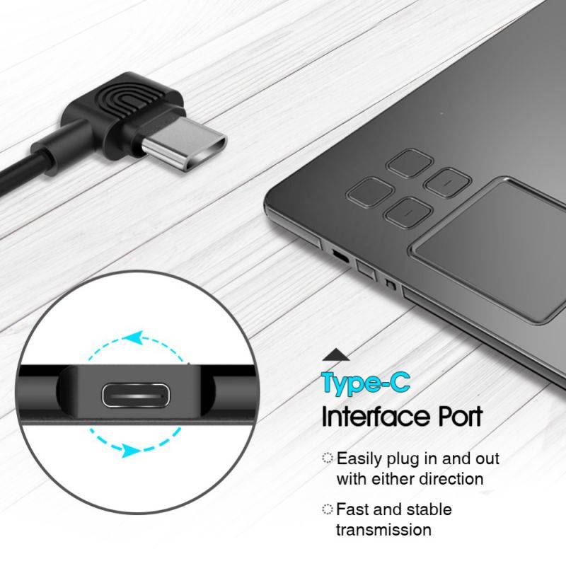 VEIKK A50 10x6 inch Digital Graphics Drawing Tablet Pen Tablet with 8192 Levels Battery-Free Pen and Smart Gesture Touch & 8 Hotkeys