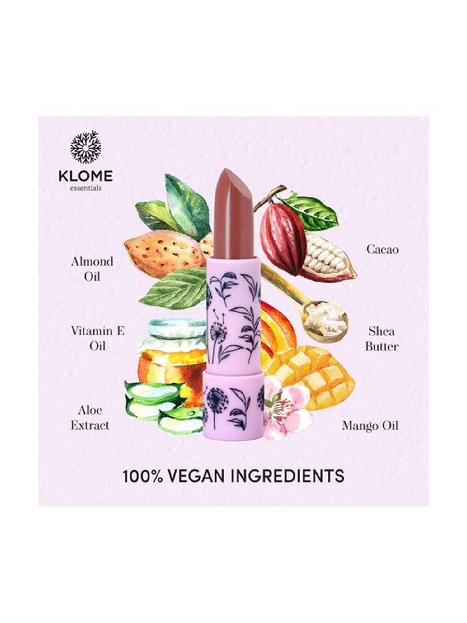 Klome Essentials Lipstick Cinnamon - 4 gm