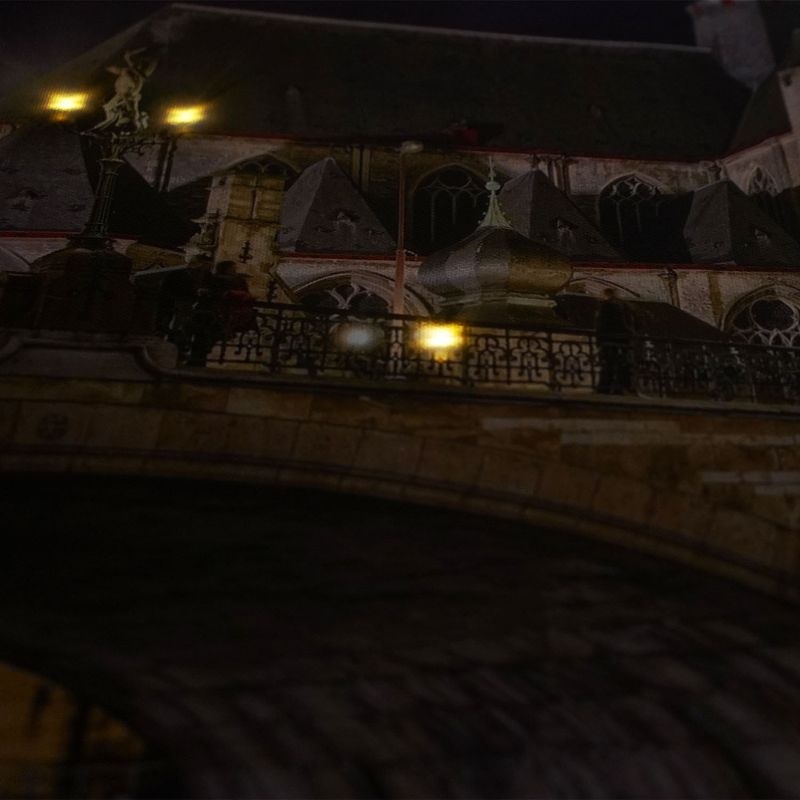 Northlight LED Lighted Famous St. Michael's Bridge and Church in Ghent, Belgium Canvas Wall Art 15.75" x 23.5"