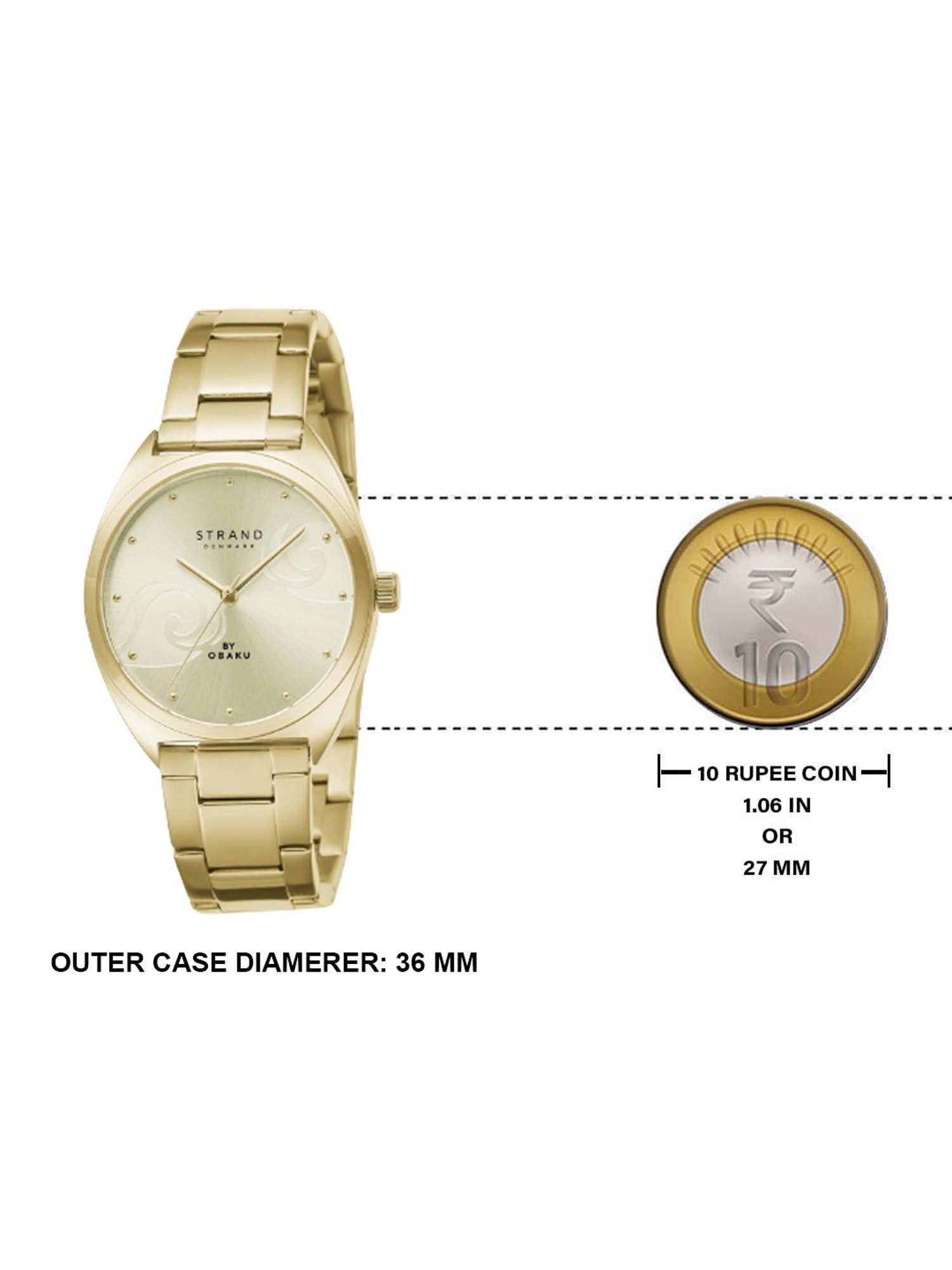 STRAND by Obaku S719LXGGSG Tide Cider Analog Watch for Women