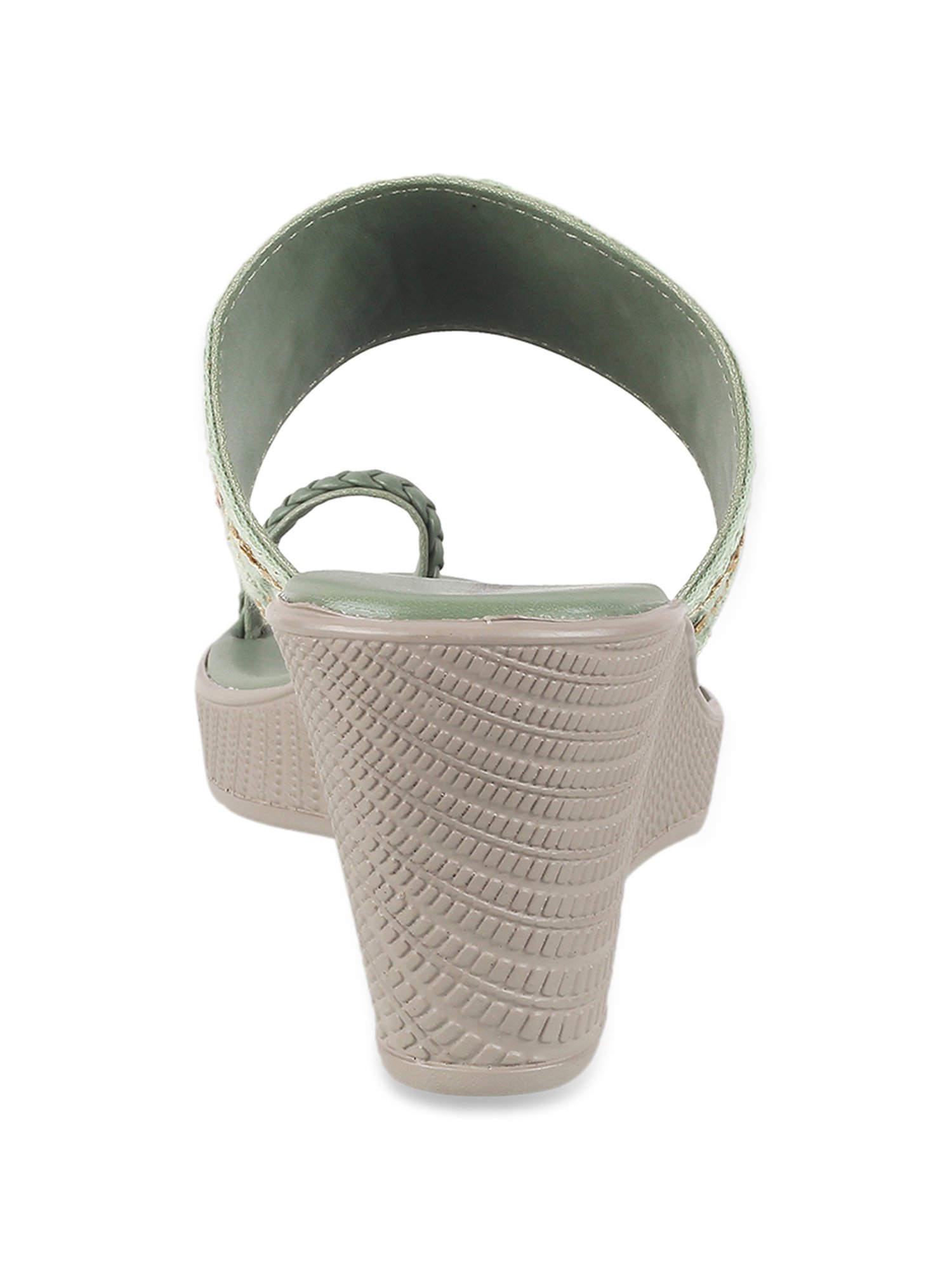 Walkway Women's Green Toe Ring Wedges