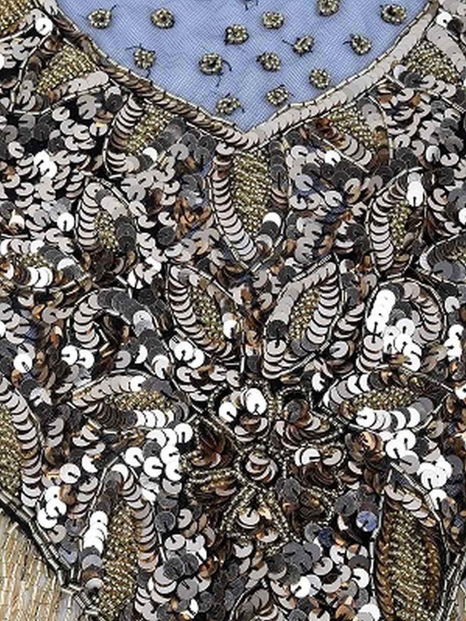 Odette Golden Embellished Fancy Short Cape