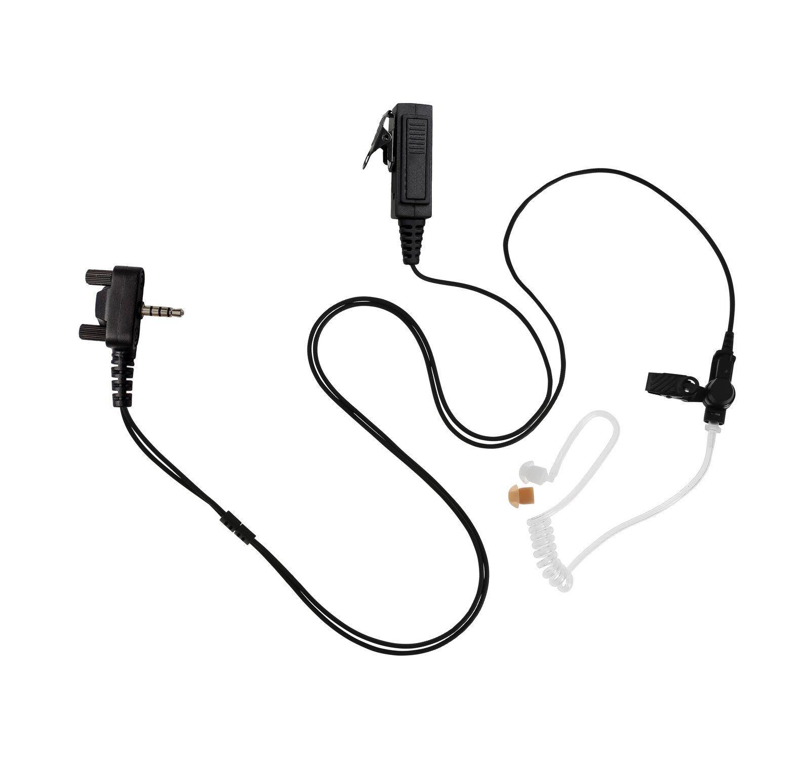 2-Wire Security Clear Coil Earphone for Vertex Standard VX-110 VX-130 VX-131
