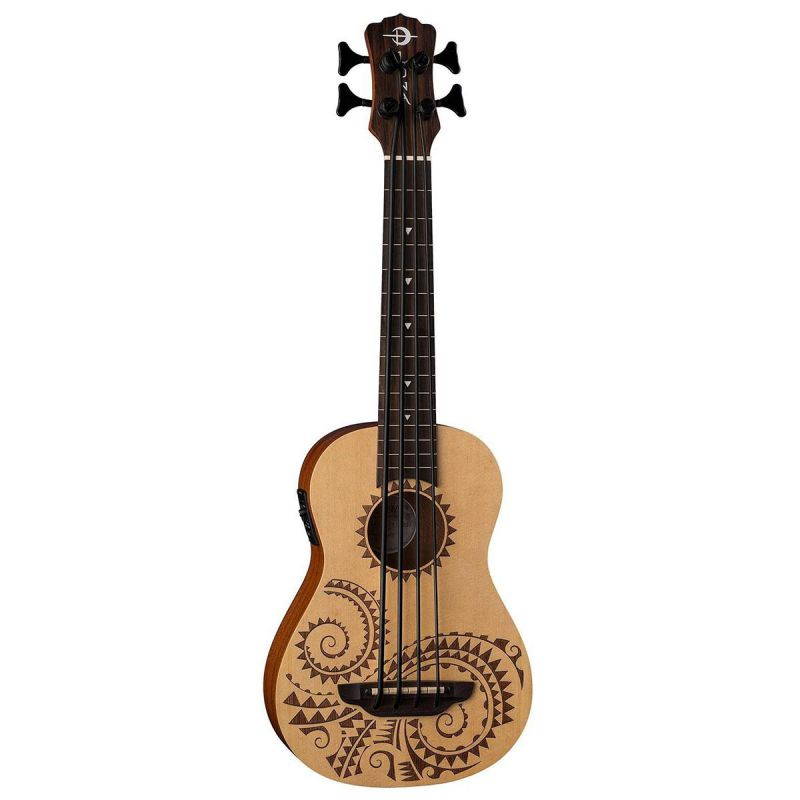 Luna Guitars Bari-Bass Tattoo Spruce Acoustic-Electric Ukulele