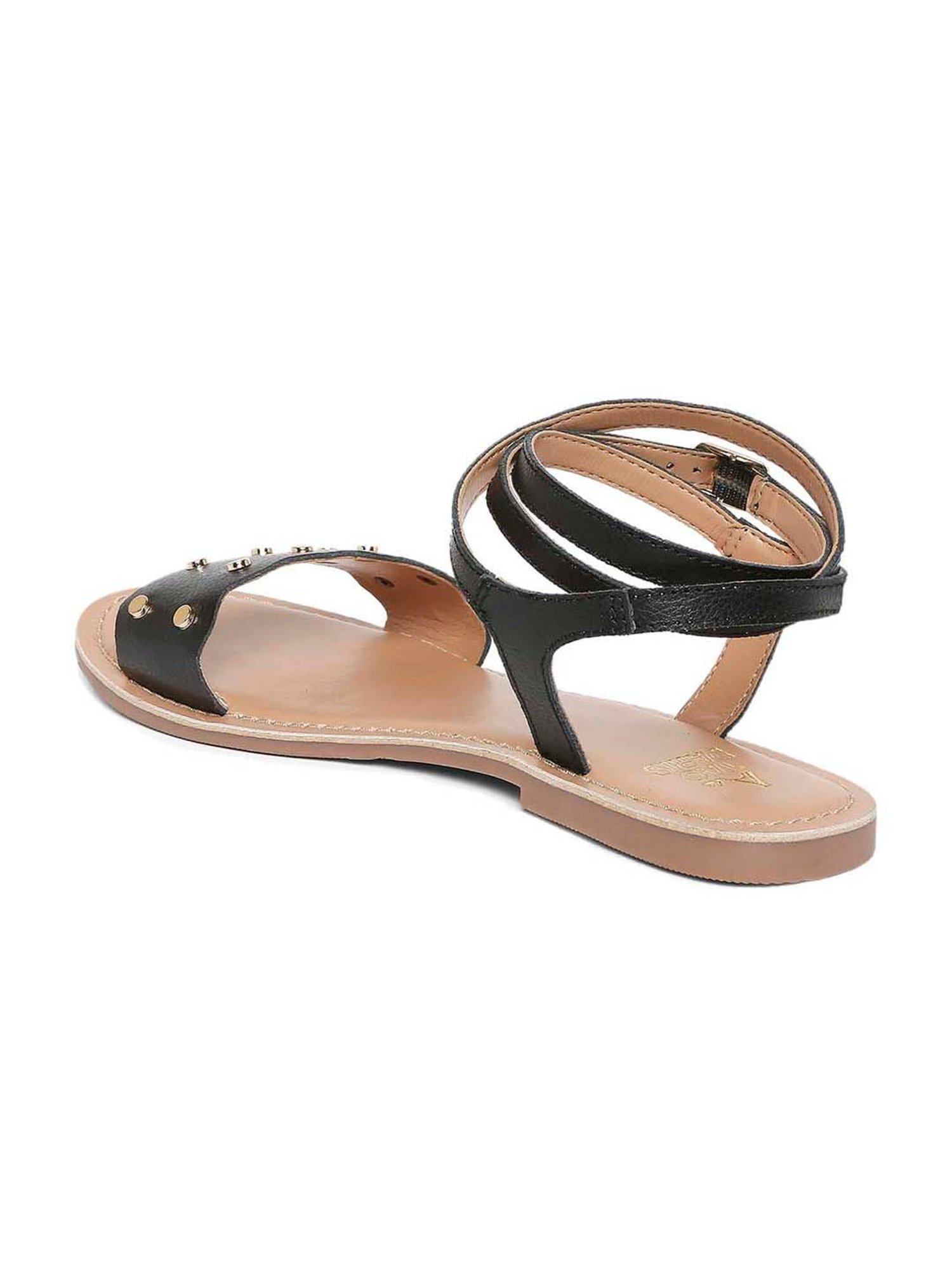 Tao Paris Women's Black Ankle Strap Sandals
