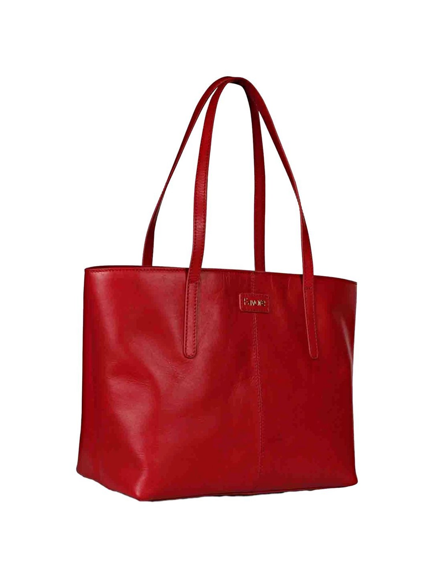 Saint G Red Solid Medium Handbag