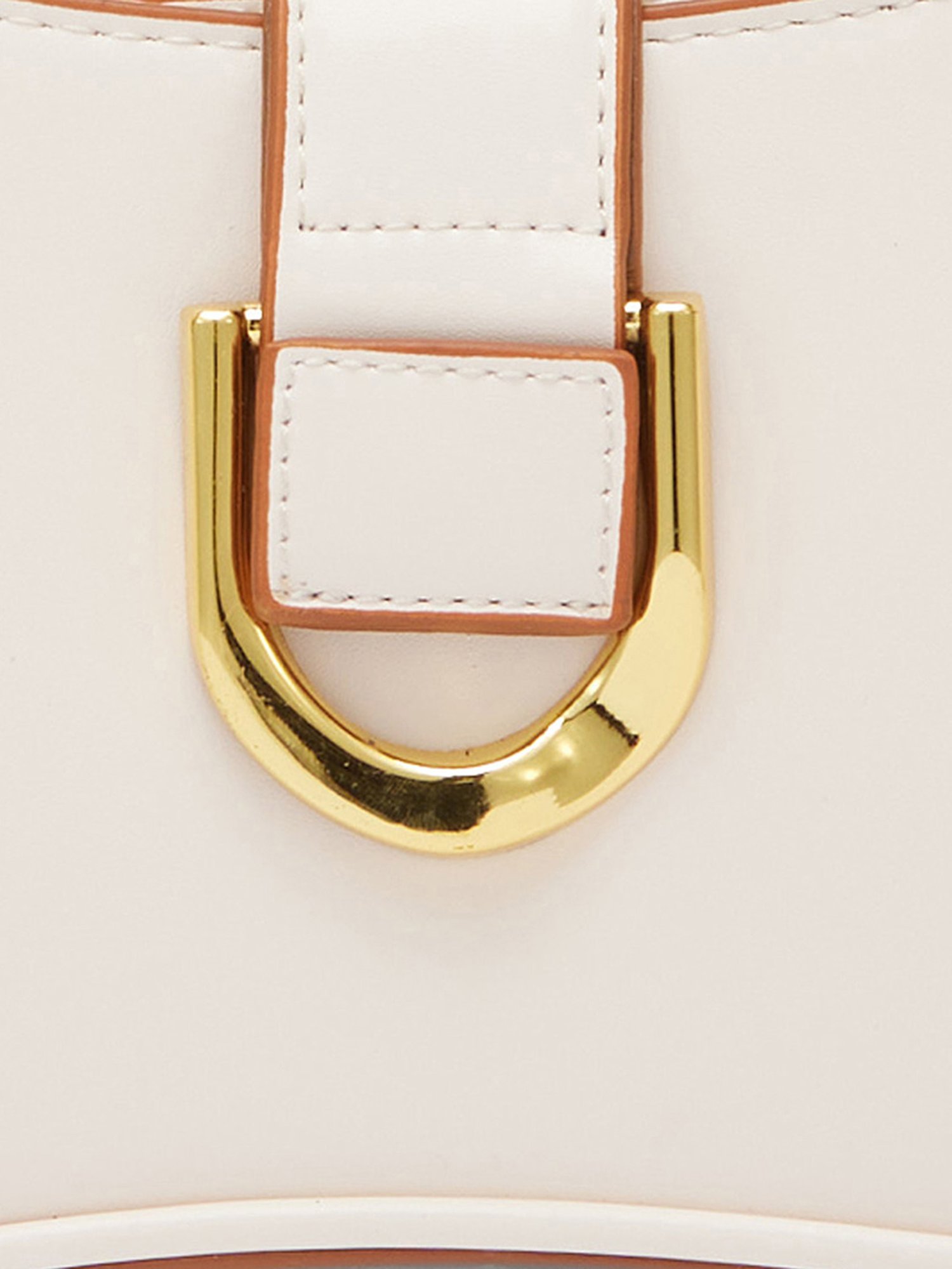 Globus Women White Solid Vegan Leather Handheld Bag