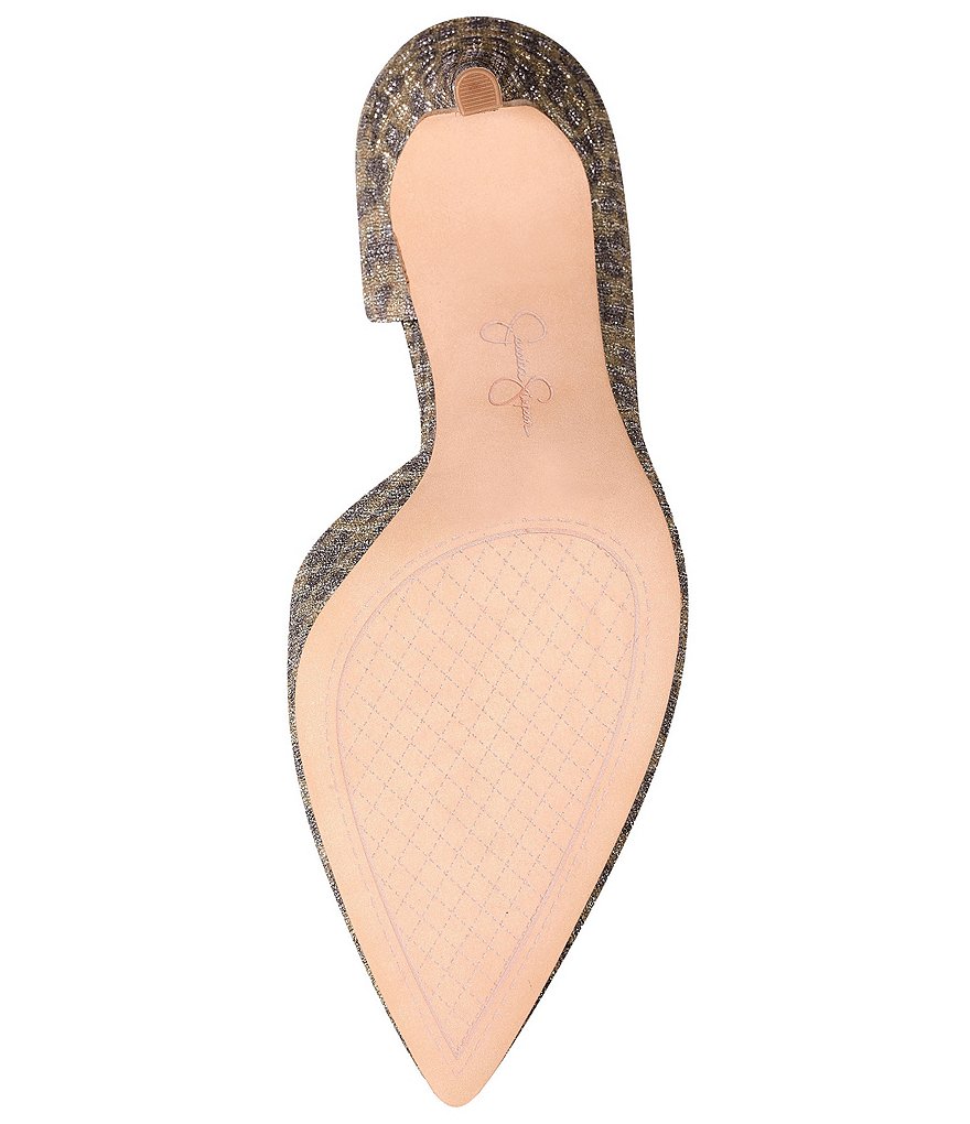 Jessica Simpson Prizma Metallic Leopard Print d'Orsay Pumps