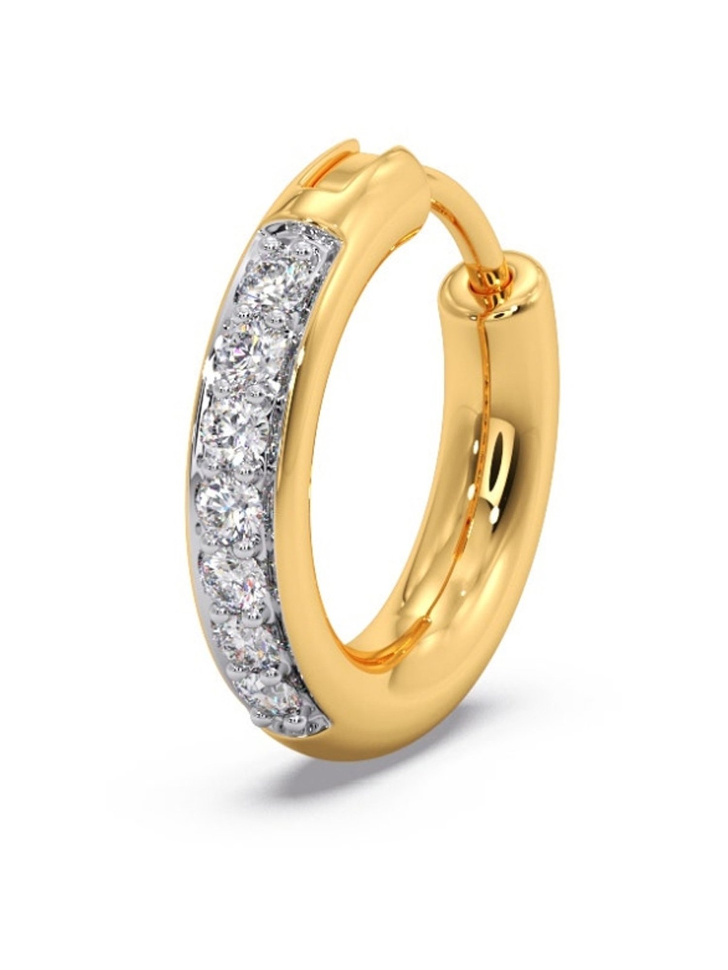 Candere by Kalyan Jewellers 18k Yellow Gold & Diamond Nose Ring for Women
