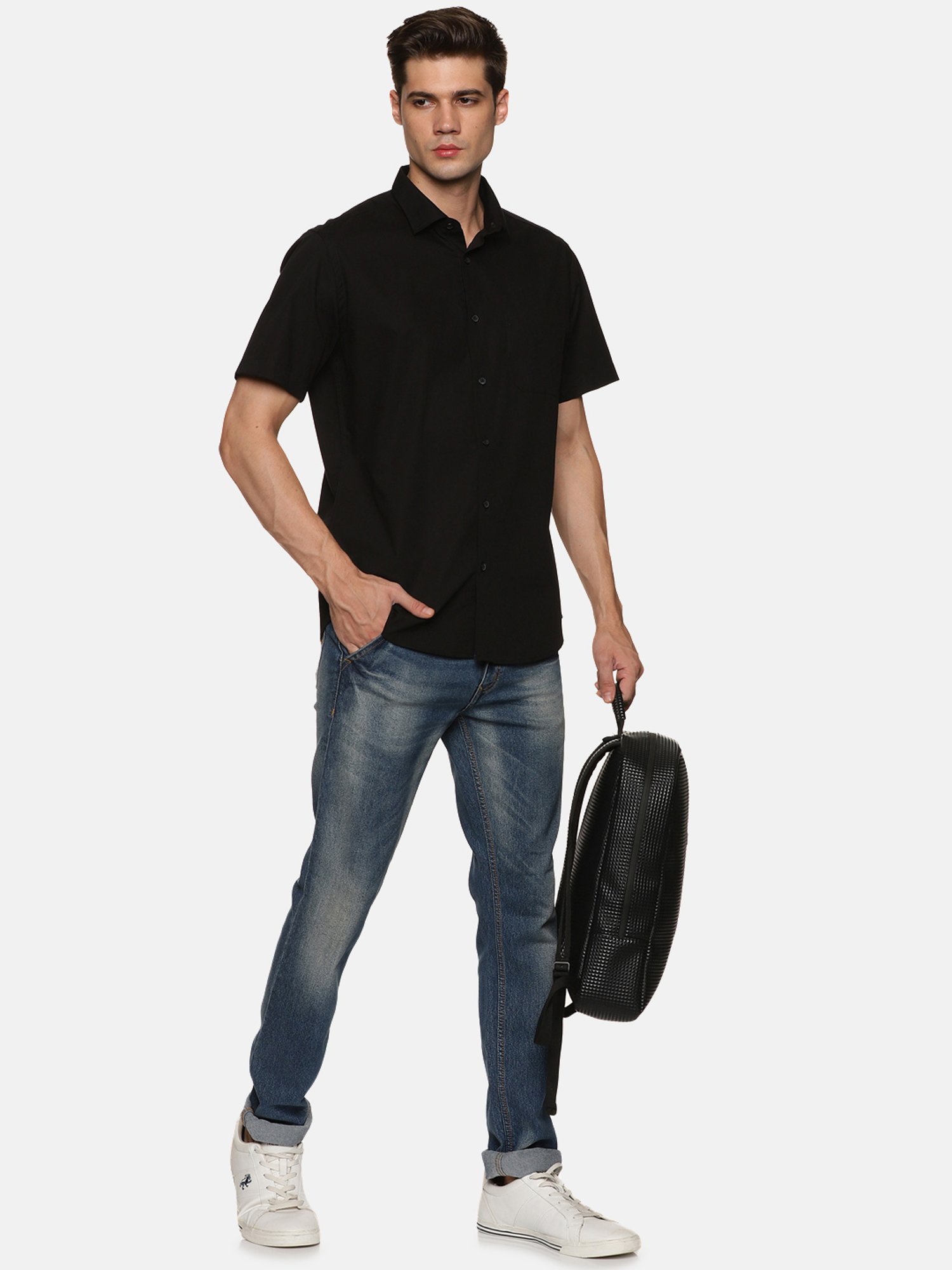 Don Vino Black Regular Fit Shirt