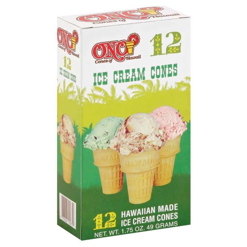 Ono Ice Cream Cones - 1.75oz/12ct