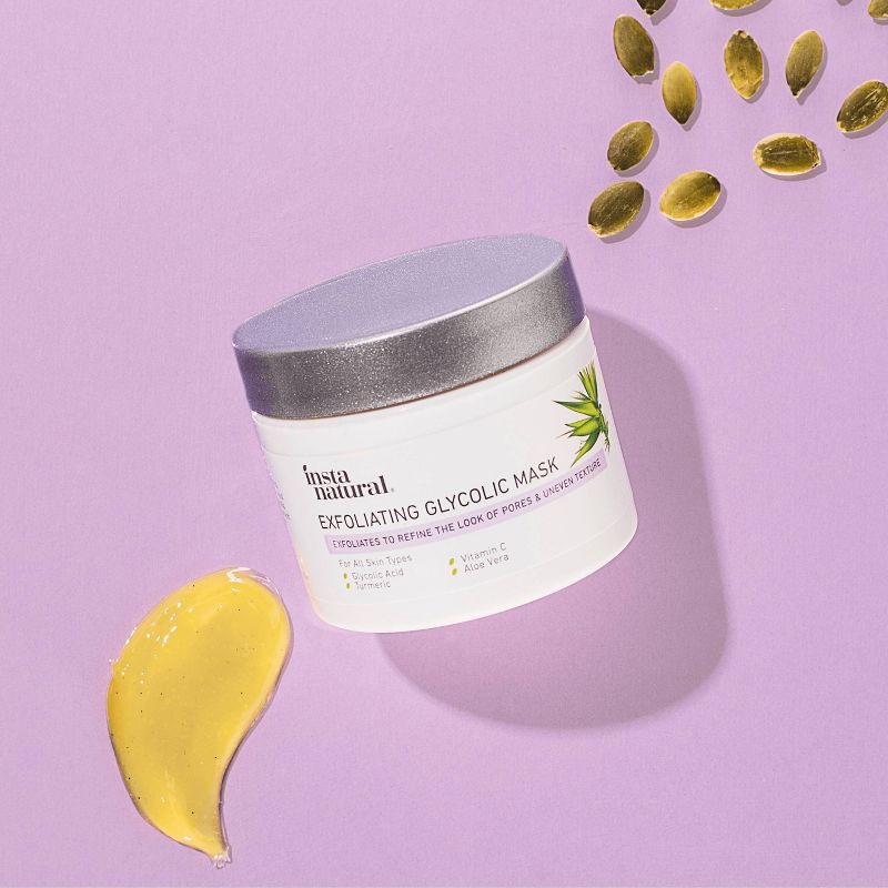 InstaNatural Exfoliating Glycolic Beauty Face Mask – 2oz