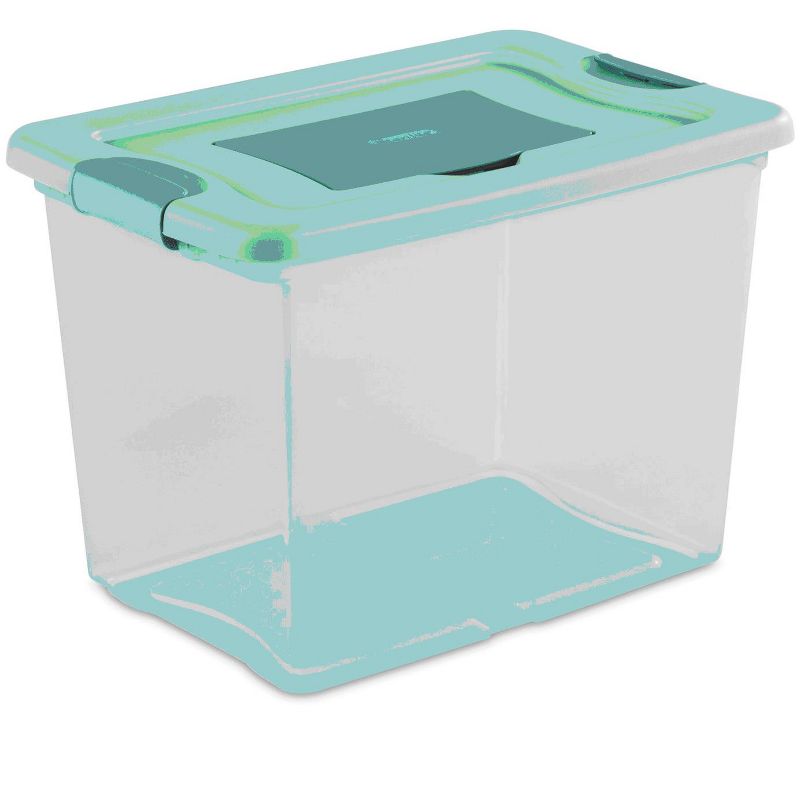 Sterilite 25 Quart Fresh Scent Stackable Plastic Storage Box Container (12 Pack)