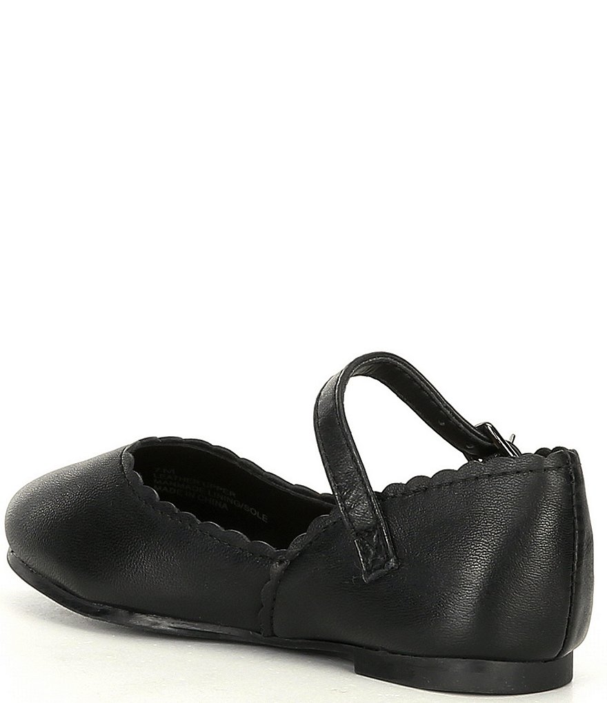 Copper Key Girls' Quetee Scalloped Leather Mary Jane Flats (Youth)