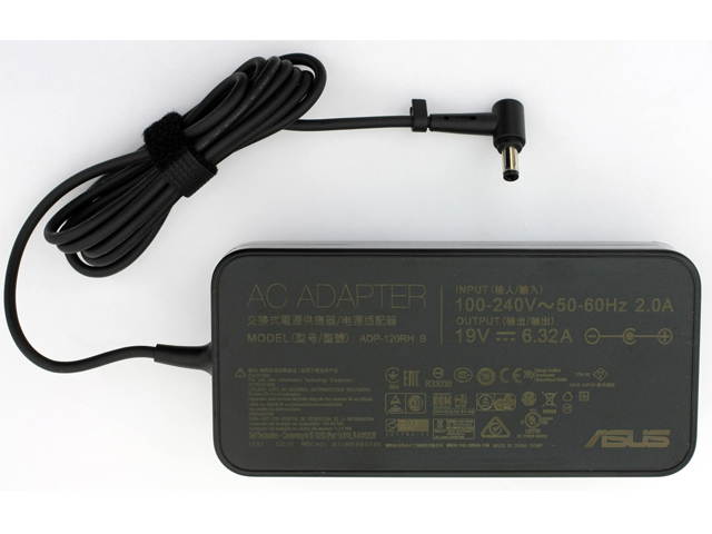Genuine Ultra Slim 120W AC Adapter Power Charger for Asus VivoBook Pro 15 N580VD N580VN; K93 K93S K93Sv N45Sf N53Sn G73SW G74SX K53SV 19V-6.32A 120Watt ADP-120RH B - 5.5mm*2.5mm